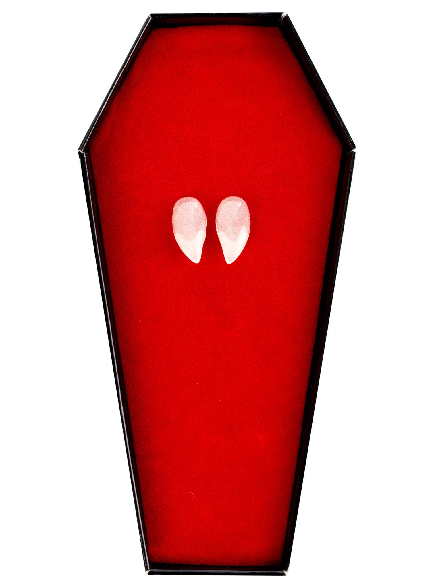 Maskworld Kostüm Vampirzähne - Spitze Eckzähne für Halloween Kostüm, Spitze Eckzähne für Vampire und Blutsauger - Leuchten im Dunkeln