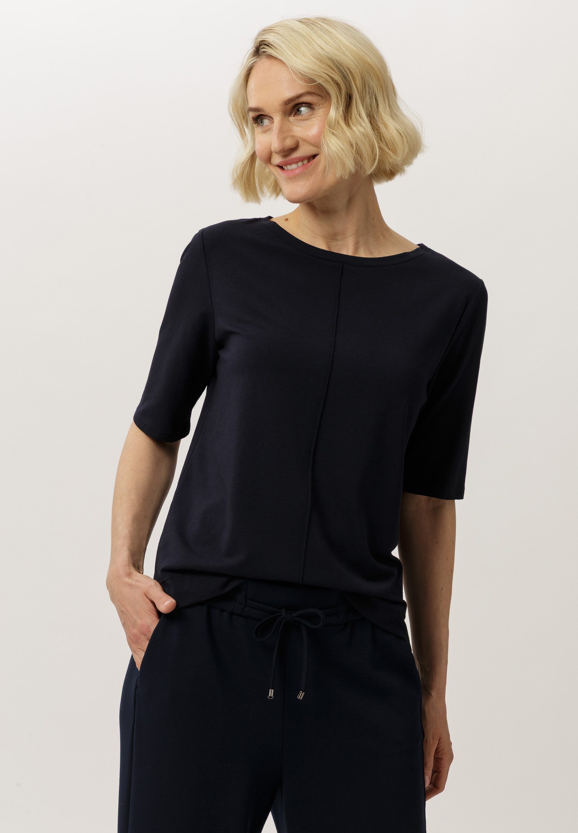 FRANK WALDER Kurzarmshirt mit Biesendetail günstig online kaufen