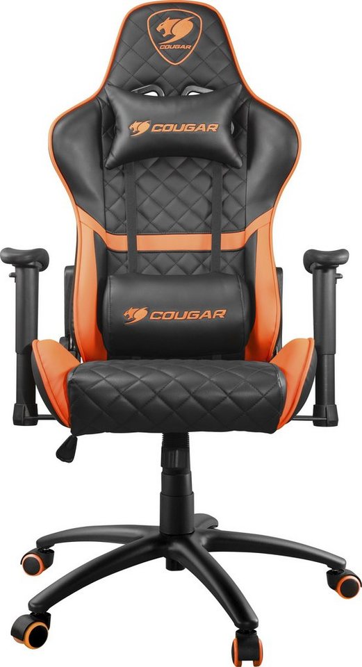 Cougar Gaming-Stuhl Armor One, Kopf- und Lendenkissen: zwei bequemen Kissen  für den Kopf- und Lendenbereich