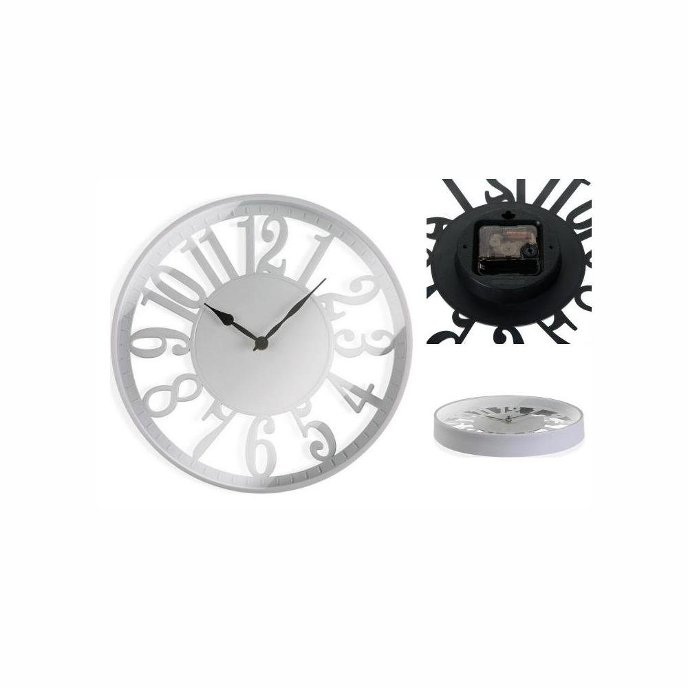 Bigbuy Uhr Wanduhr Ø 30 cm Kunststoff 4,5 x 30 x 30 cm