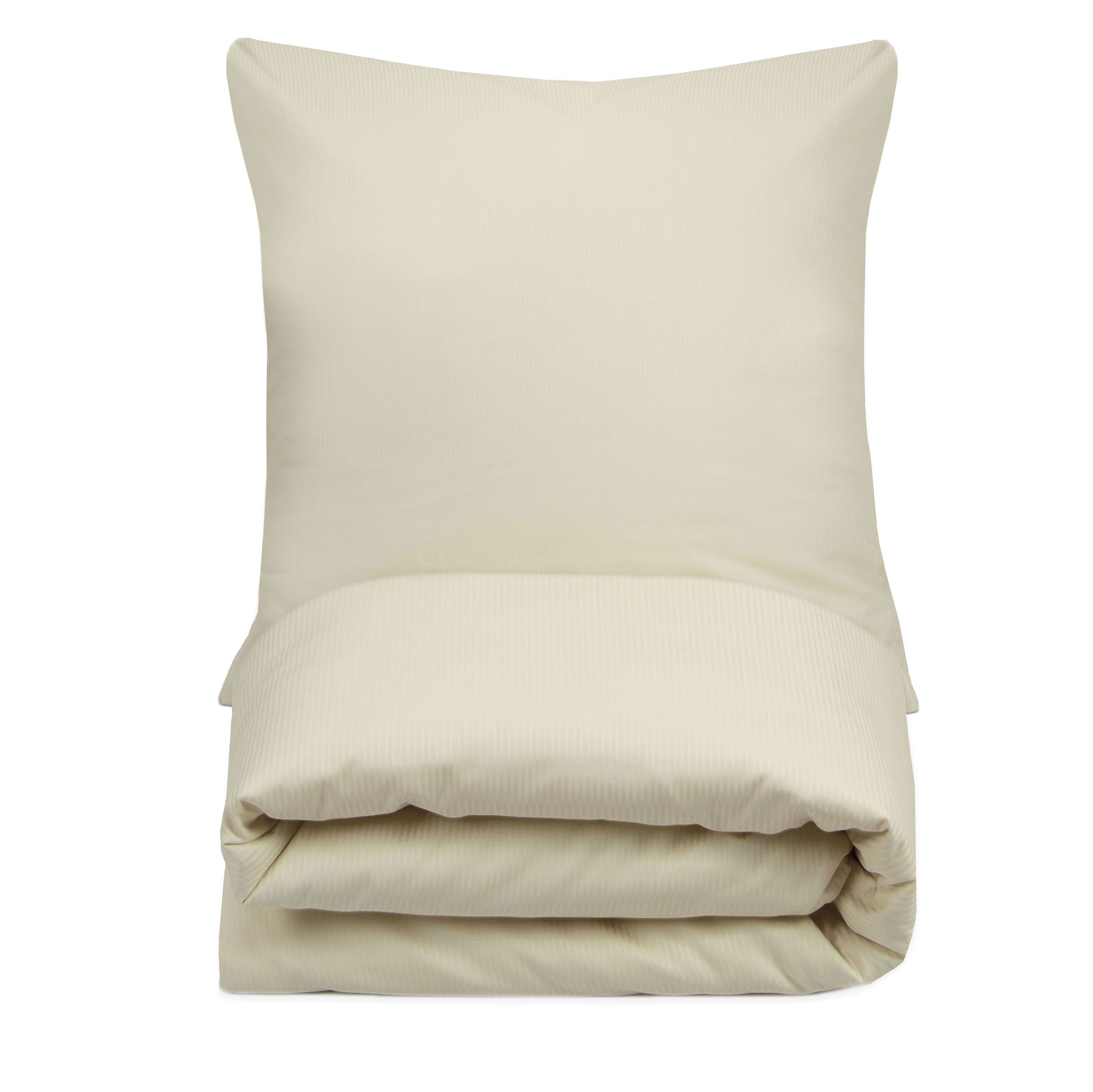 ZOLLNER Bettwäsche, Mischgewebe, 2 teilig, 80% Baumwolle, 20% Polyester, vom Hotelwäschespezalisten, mit Streifen
