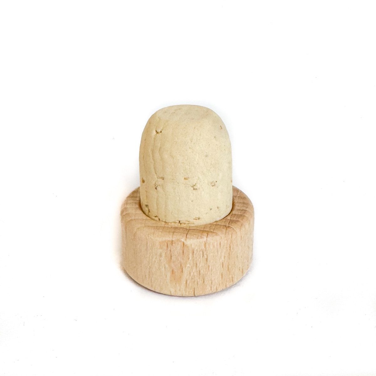 INNA-Glas Deckel Flaschenkorken CHIMALIS, mit Holzgriff, natur, 3,6cm, Ø3/2cm