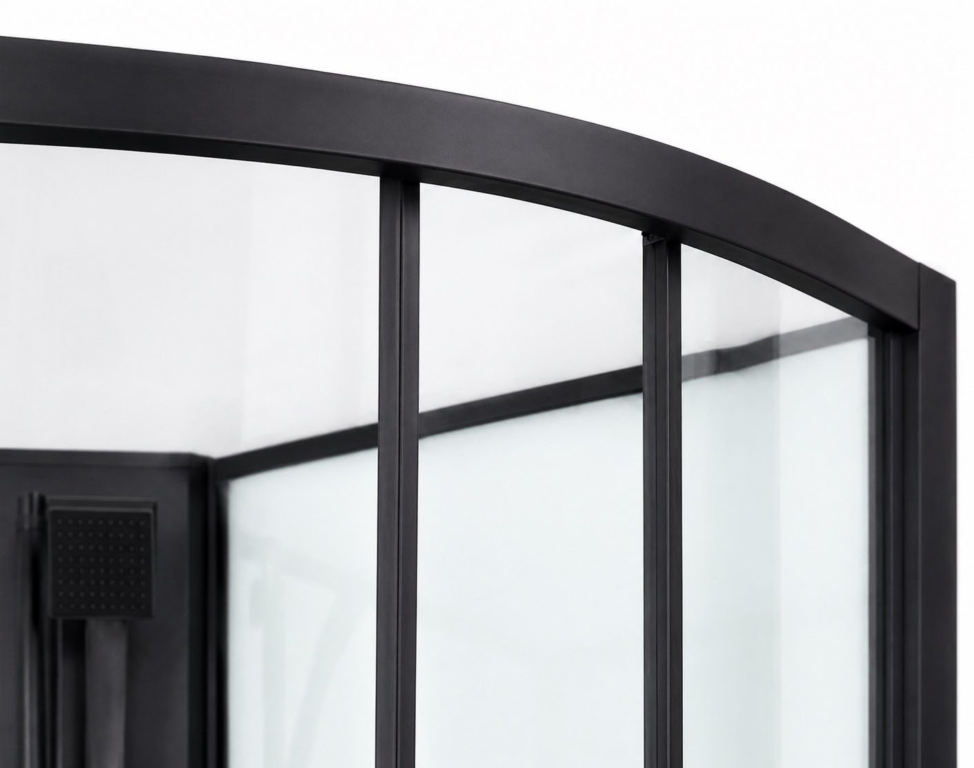 Sanotechnik Komplettdusche Balaton 1, BxT: 90x90 cm, Einscheibensicherheitsglas, Komplettduschkabine mit eleganten schwarzen Profilen, Maße 90x90x203cm