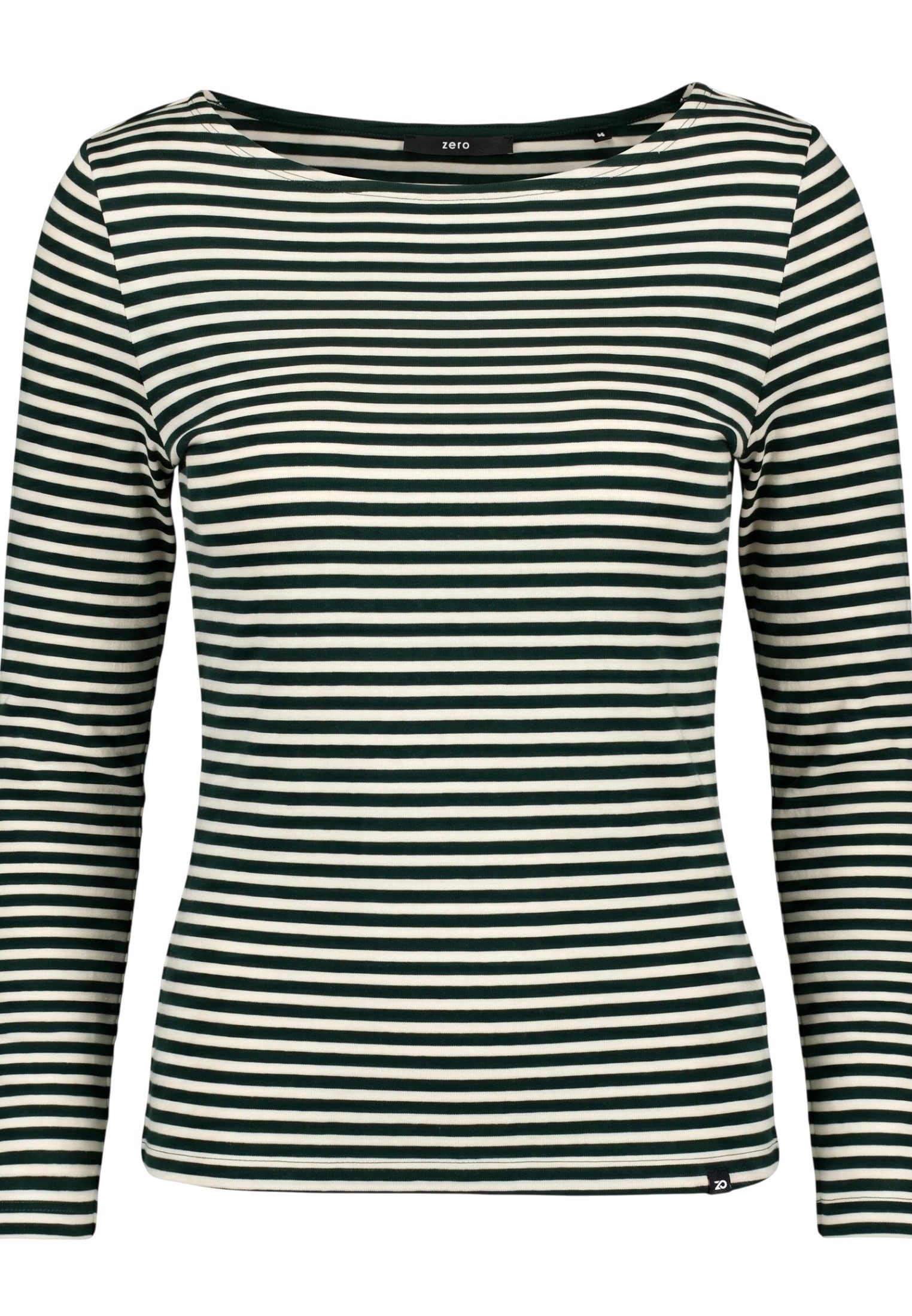Zero Kurzarmshirt Damen Shirt mit U-Boot-Ausschnitt (1-tlg) Material – Bild 5 von 5