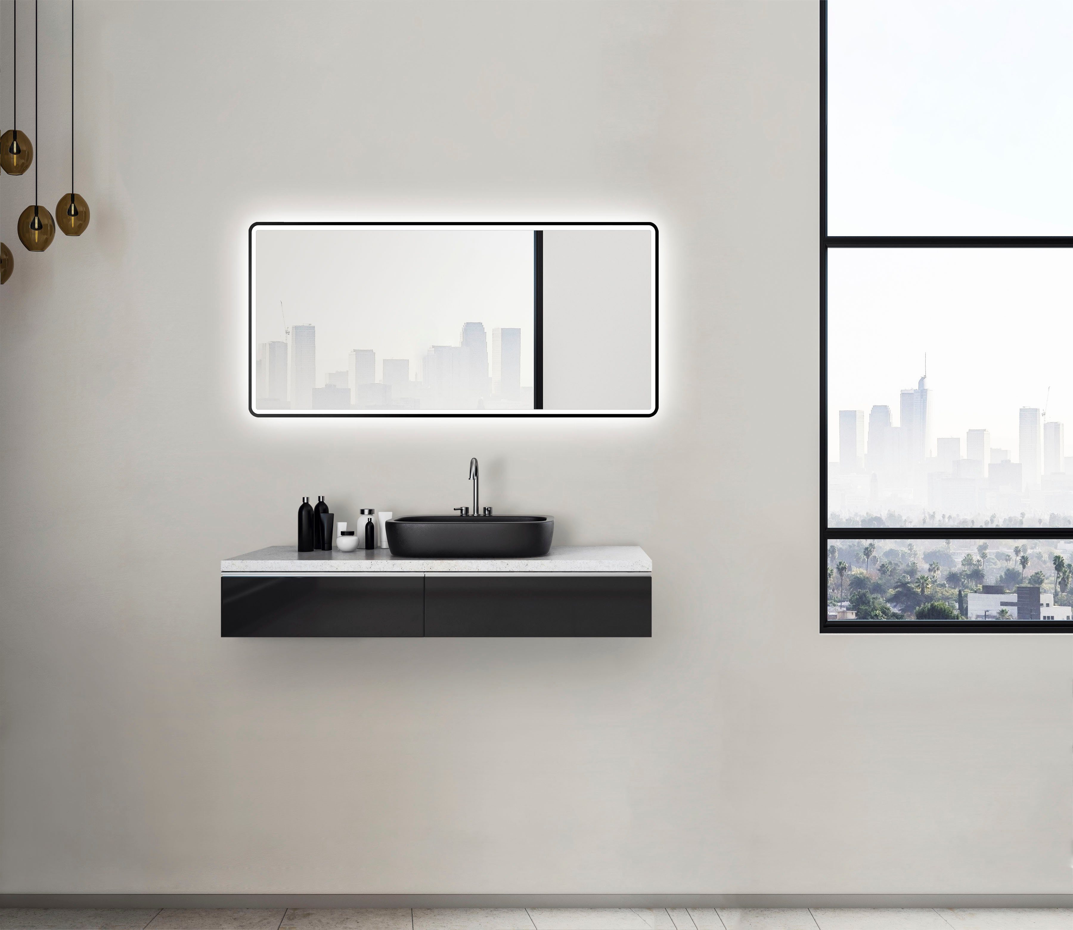 Talos Badspiegel Moon, LED Spiegel, Design Lichtspiegel günstig online kaufen