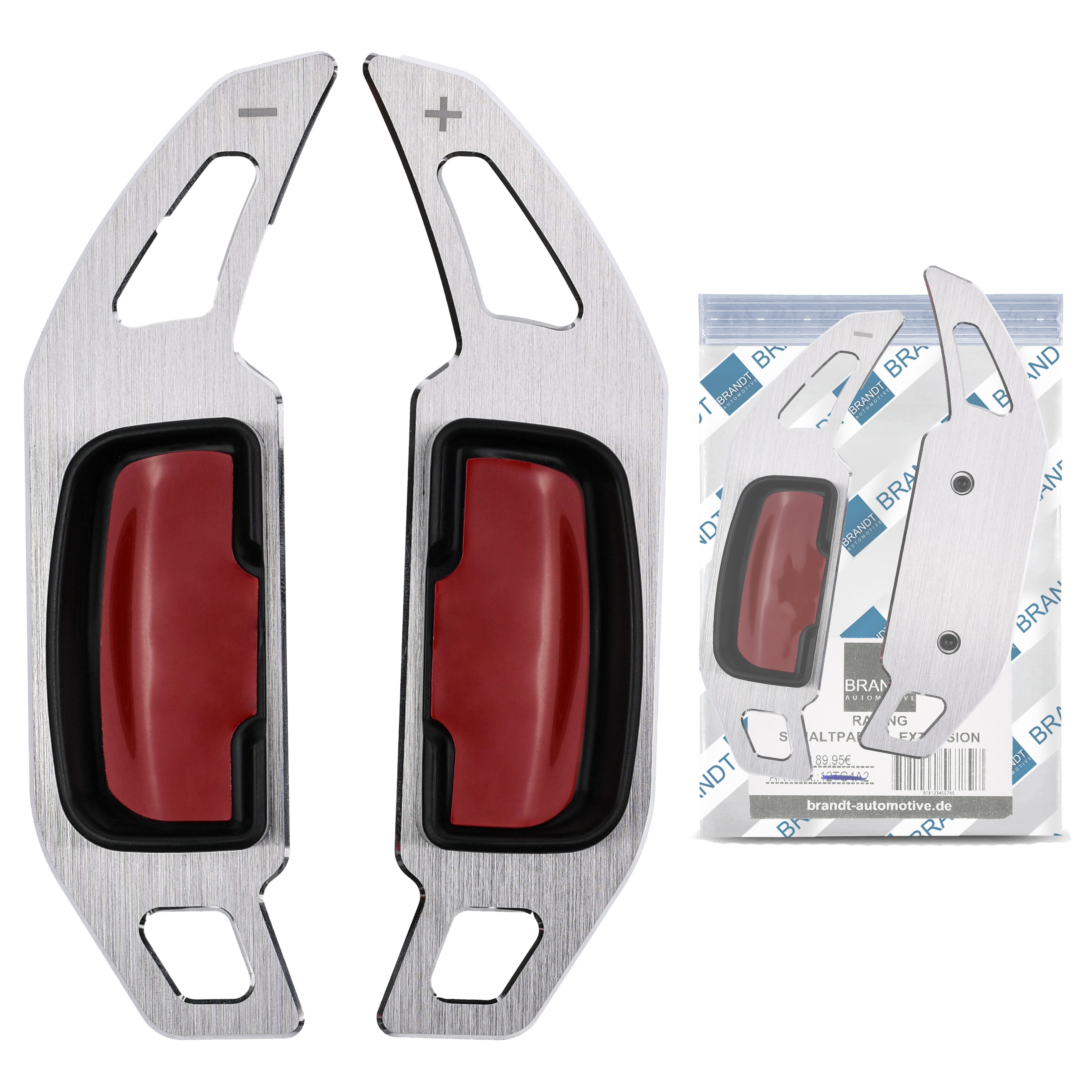 BRANDT AUTOMOTIVE Lenkeradapter Auto Lenkrad Schaltwippen Verlängerung SET Aluminium SILBER, (2-tlg., für MERCEDES AMG W176 W242 W246 W204 C204 S204 C117 W117 X218 C218)