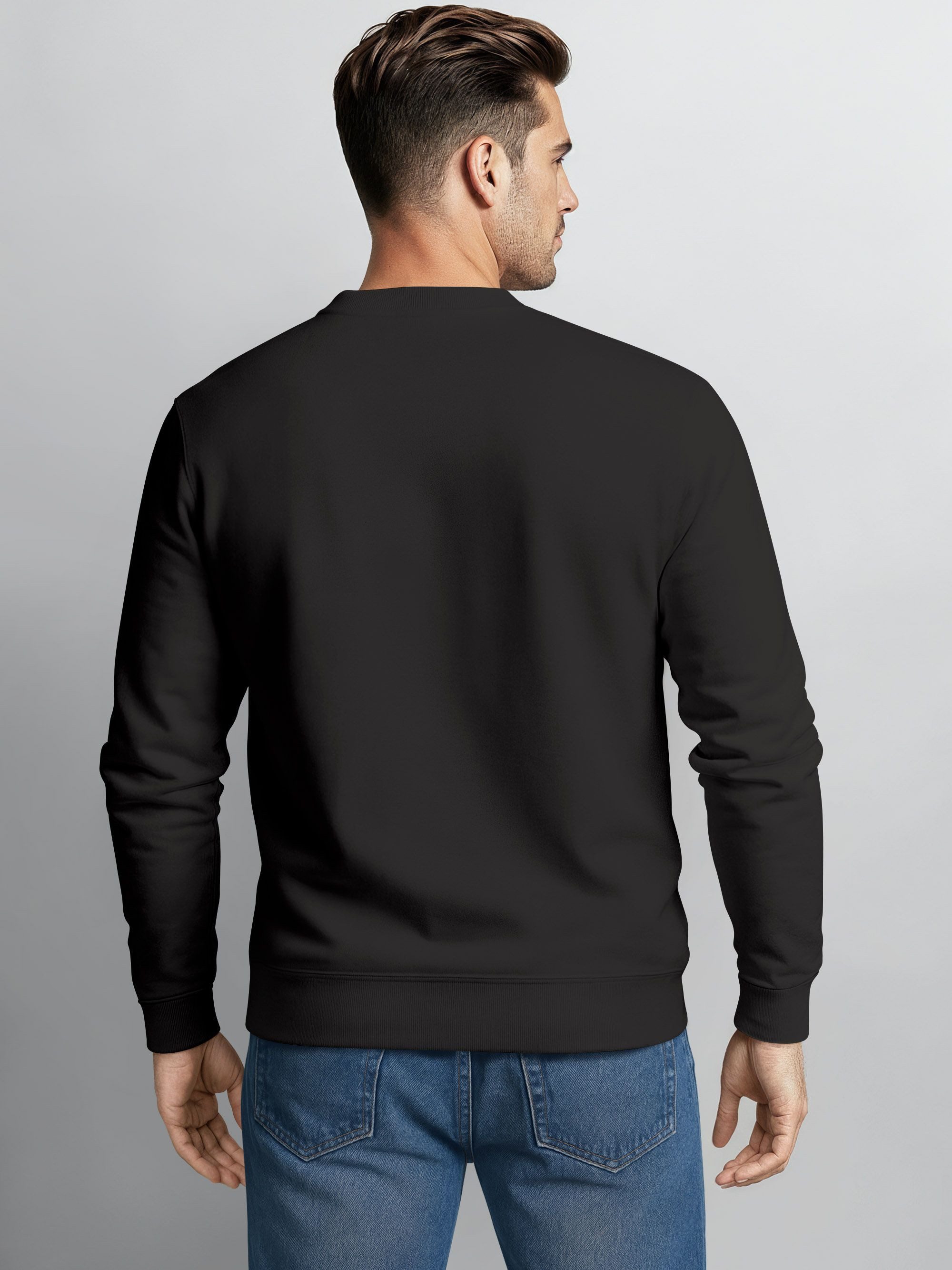 Neverless Sweatshirt Sweatshirt Herren Frontprint Berge Adventure Natur Grafik Print – Bild 3 von 5