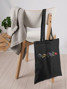 Shirtracer Umhängetasche Blumen Wiese Watercolor Aquarell, Bohemian Style Tasche