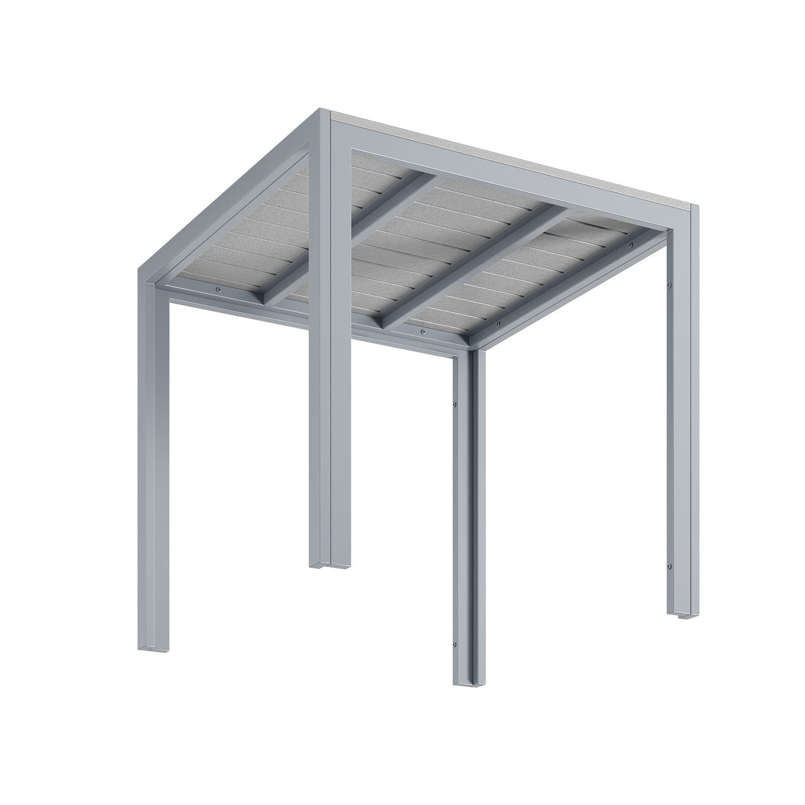 TLGREEN Gartentisch Aluminiumrahmen Quadratisch (75x75cm WPC Balkontisch Wetterfest, Quadratisch Terrassentisch, 1 Tisch), Esstisch Outdoor, Hitze- und Wetterbeständig, rutschfest-schwarz