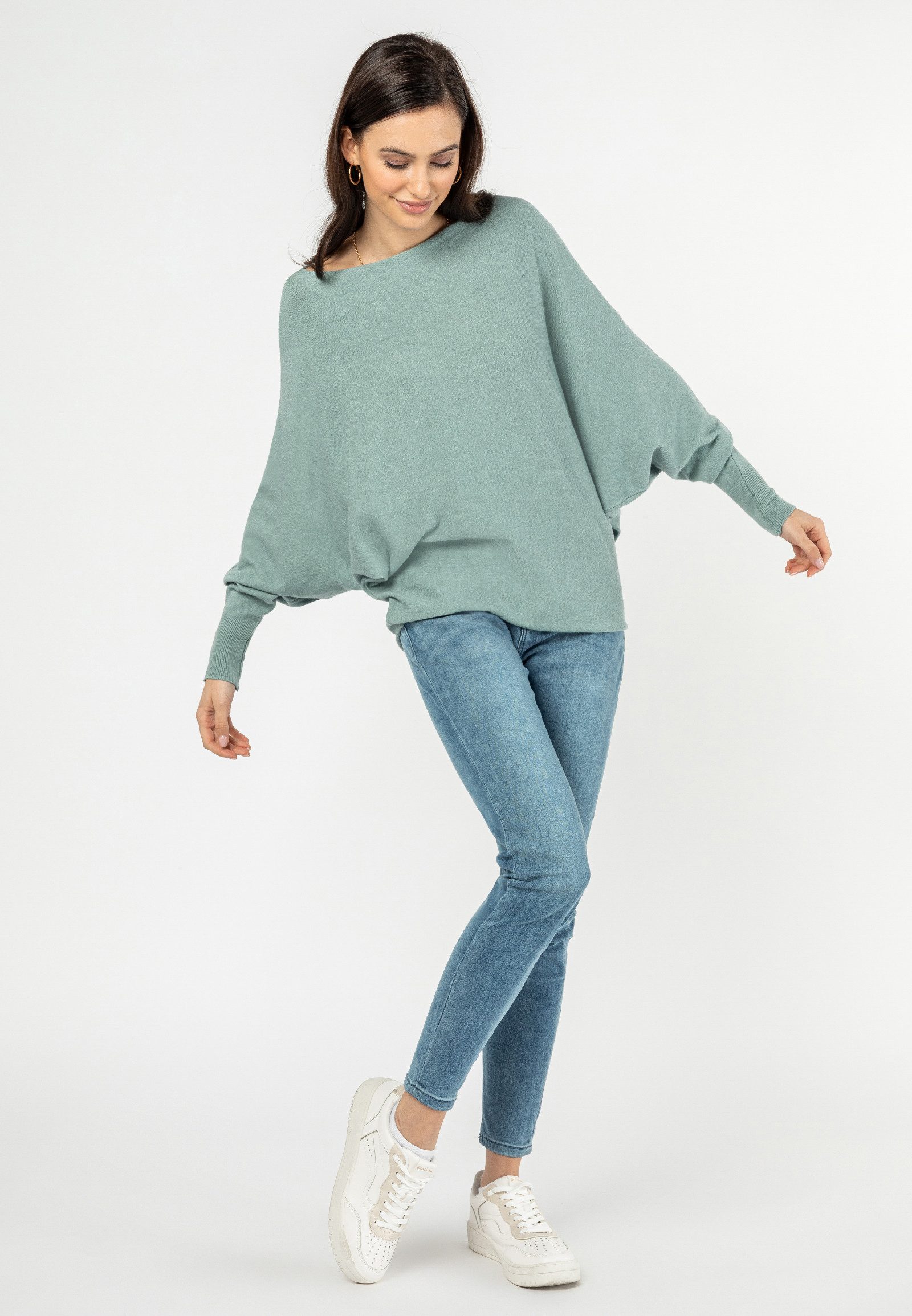 SUBLEVEL Strickpullover Strickpullover Fledermaus