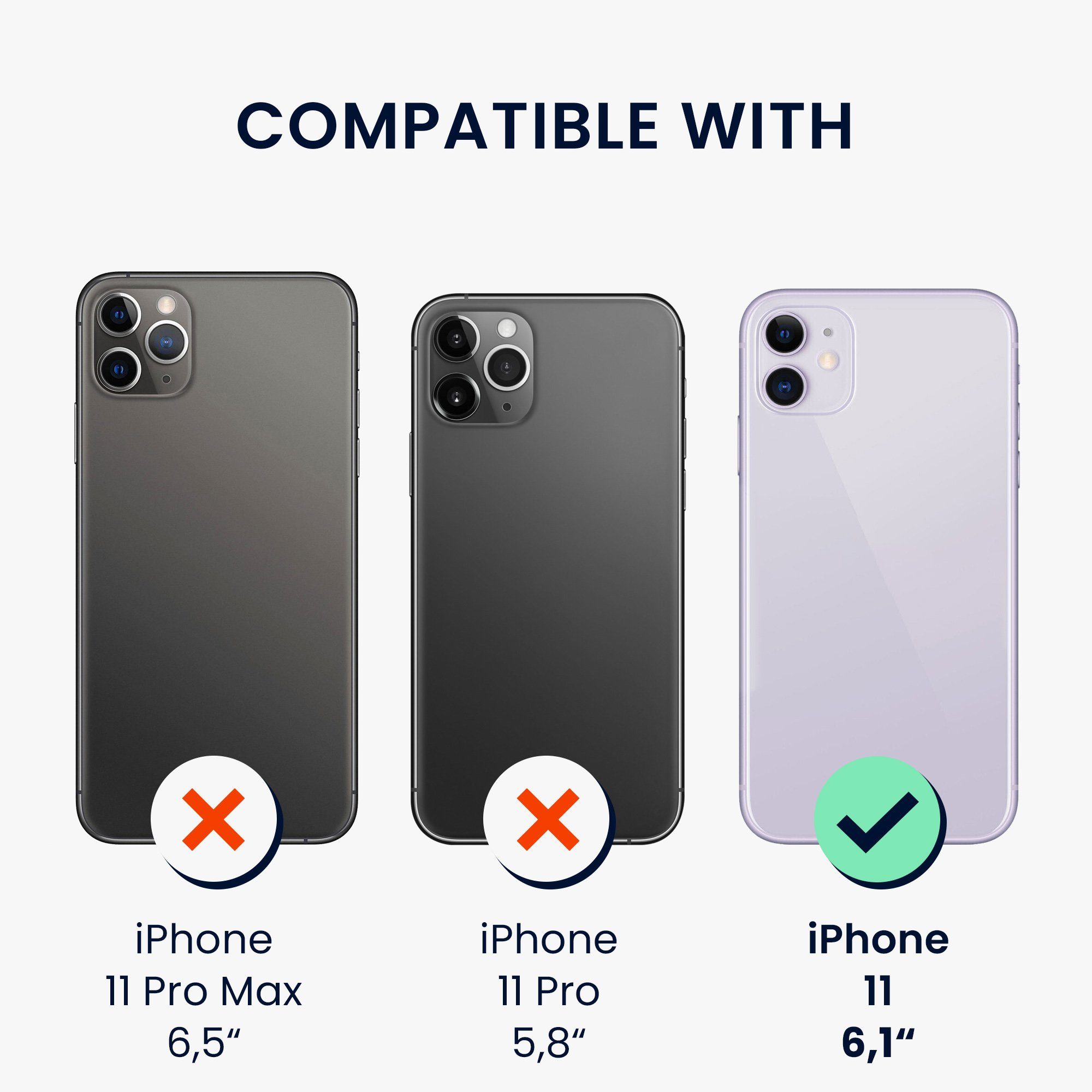 kwmobile Handyhülle Premium Handyhülle für Apple iPhone 11 Hülle, Smartphone Schutzhülle mit Kartenfach für bis zu 4 Karten