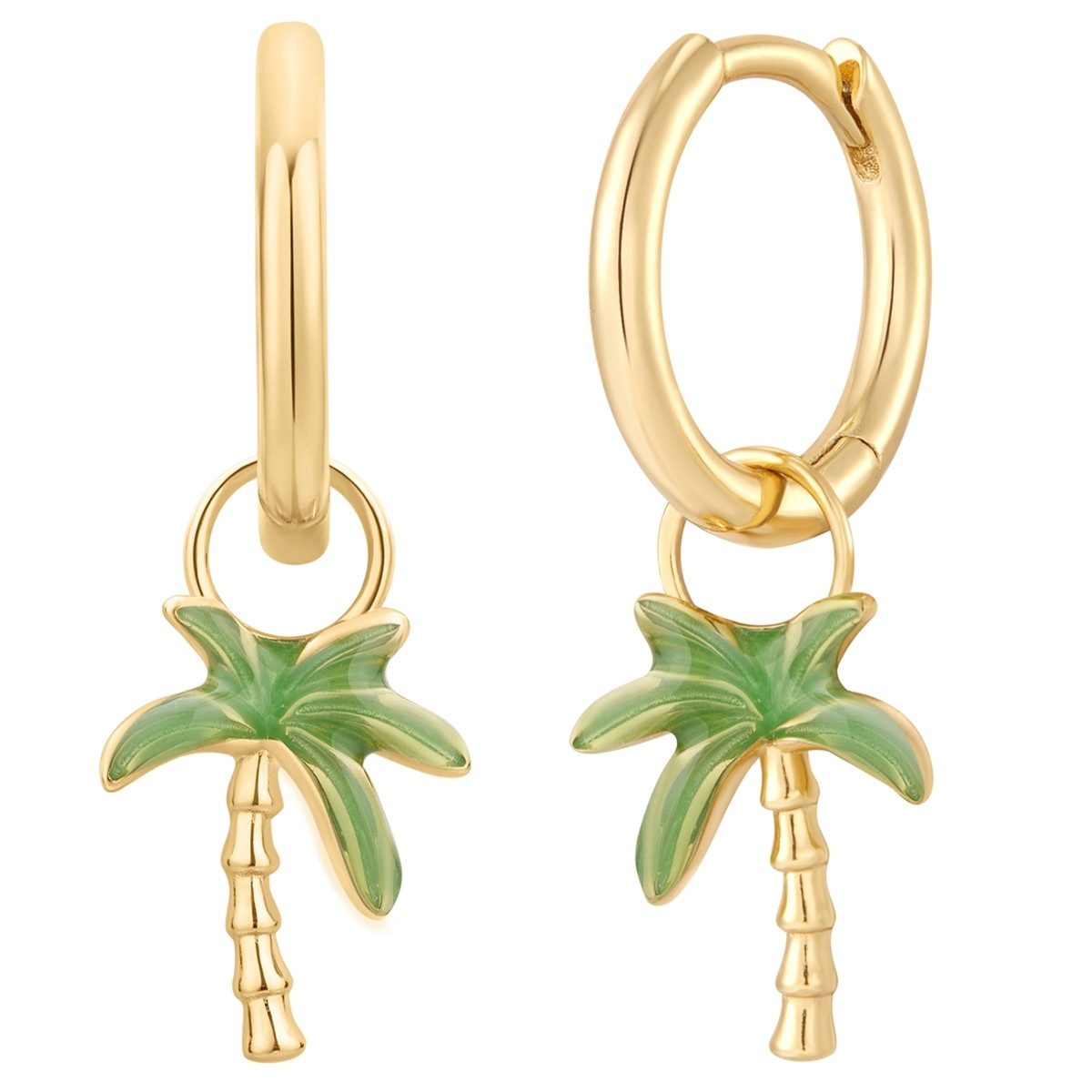 Glanzstücke München Paar Creolen Palme gelbgold, mit Palme günstig online kaufen