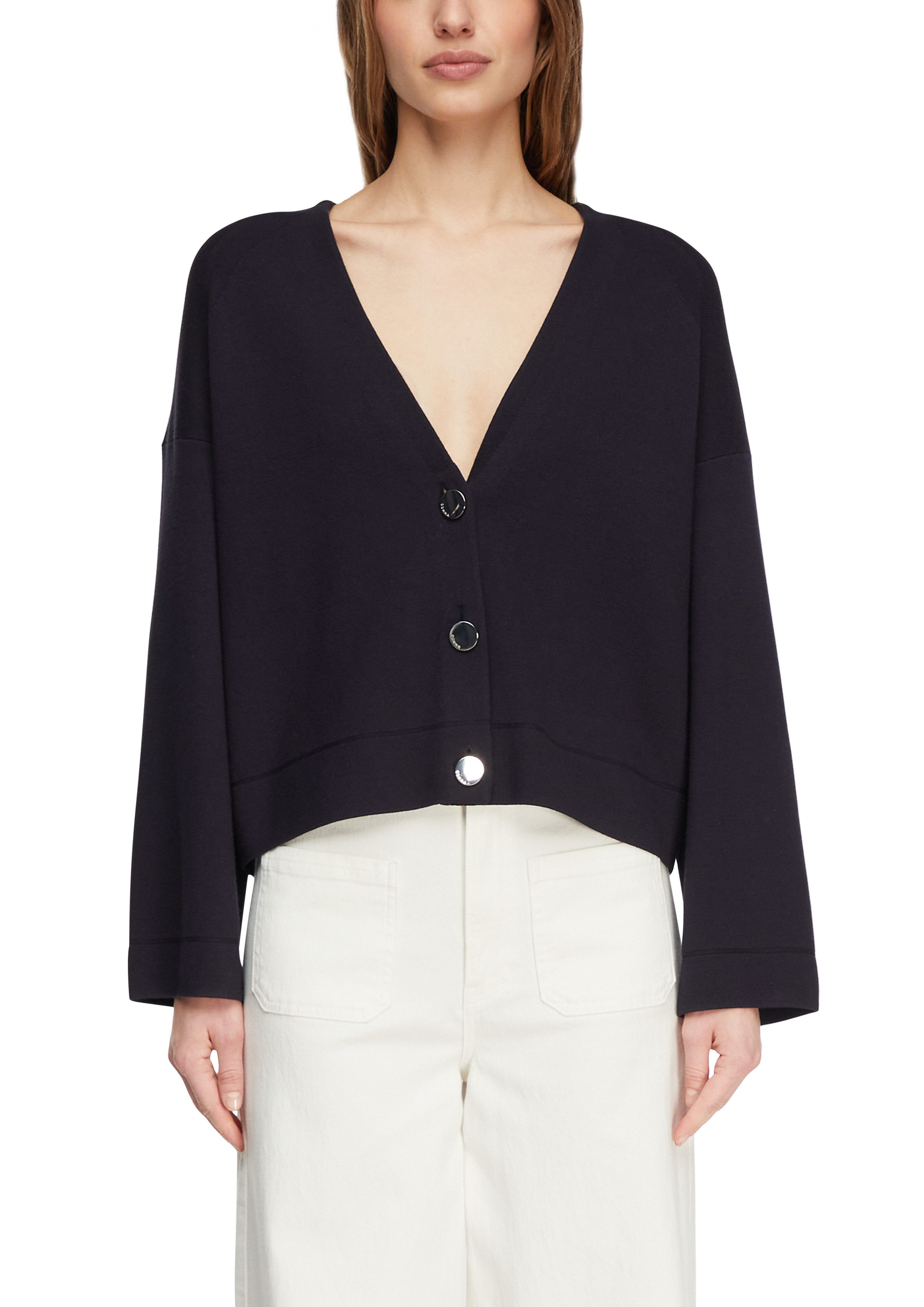 comma Strickjacke mit V-Ausschnitt