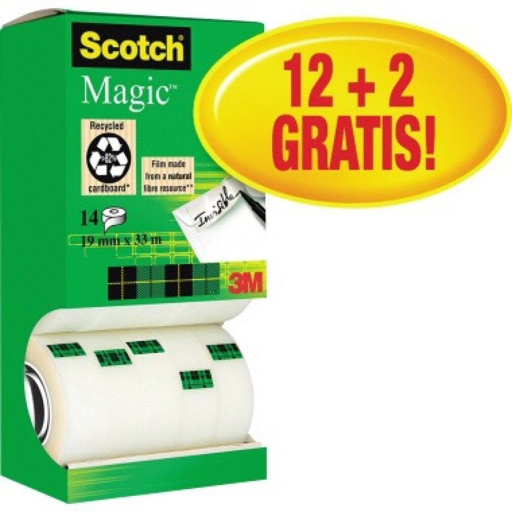 Papierscheren Scotch Klebeband Magic 8R14TPR 19mmx3 xx