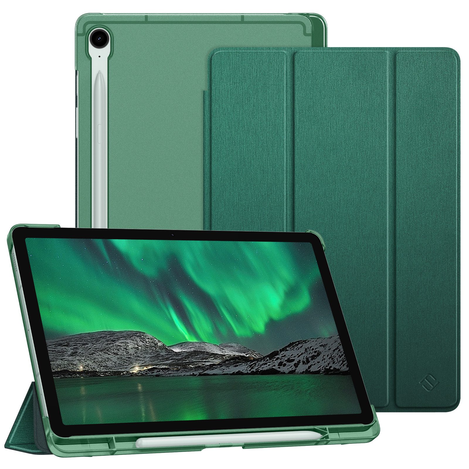 Fintie Tablet-Hülle für Samsung Galaxy Tab S10 Lite/S10 FE/S9 FE 10.9" & S9 11" Tablet, Ultradünn Case mit Stifthalter&Translucent Rückseite, Auto Schlaf/Wach
