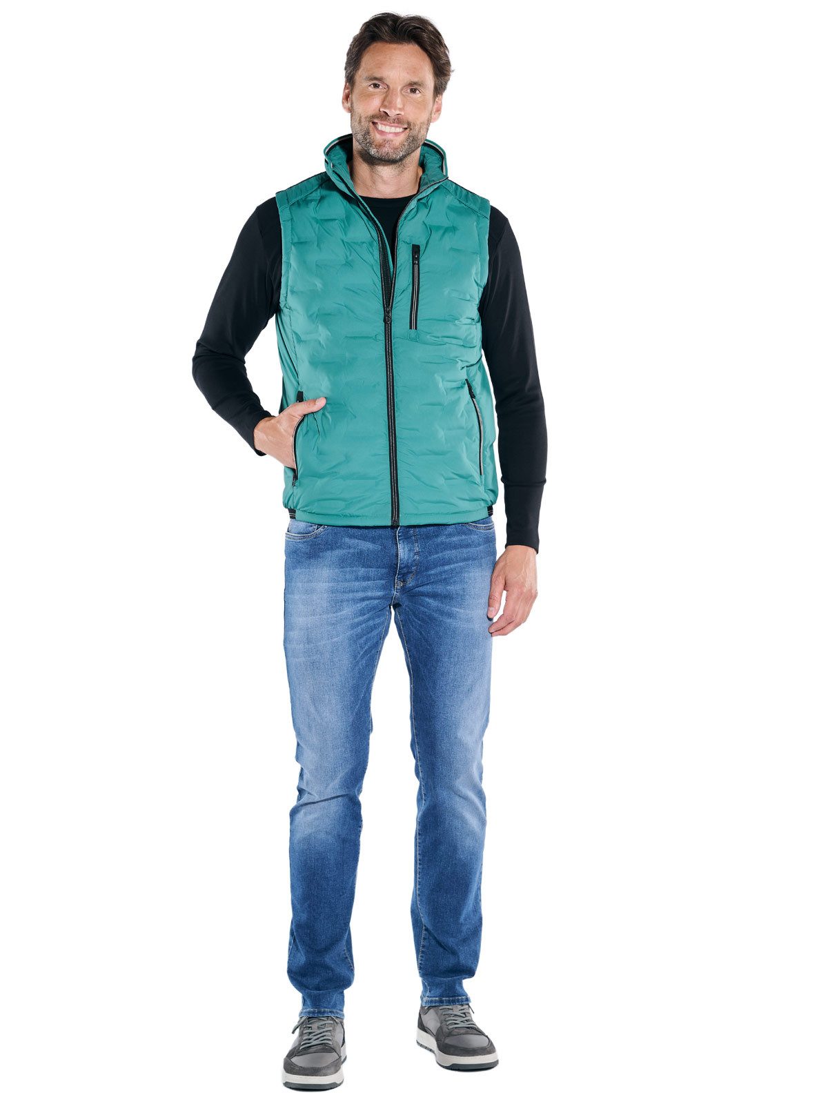 Engbers Kurzweste Herren Weste mit Sorona-Füllung, Petrolgruen