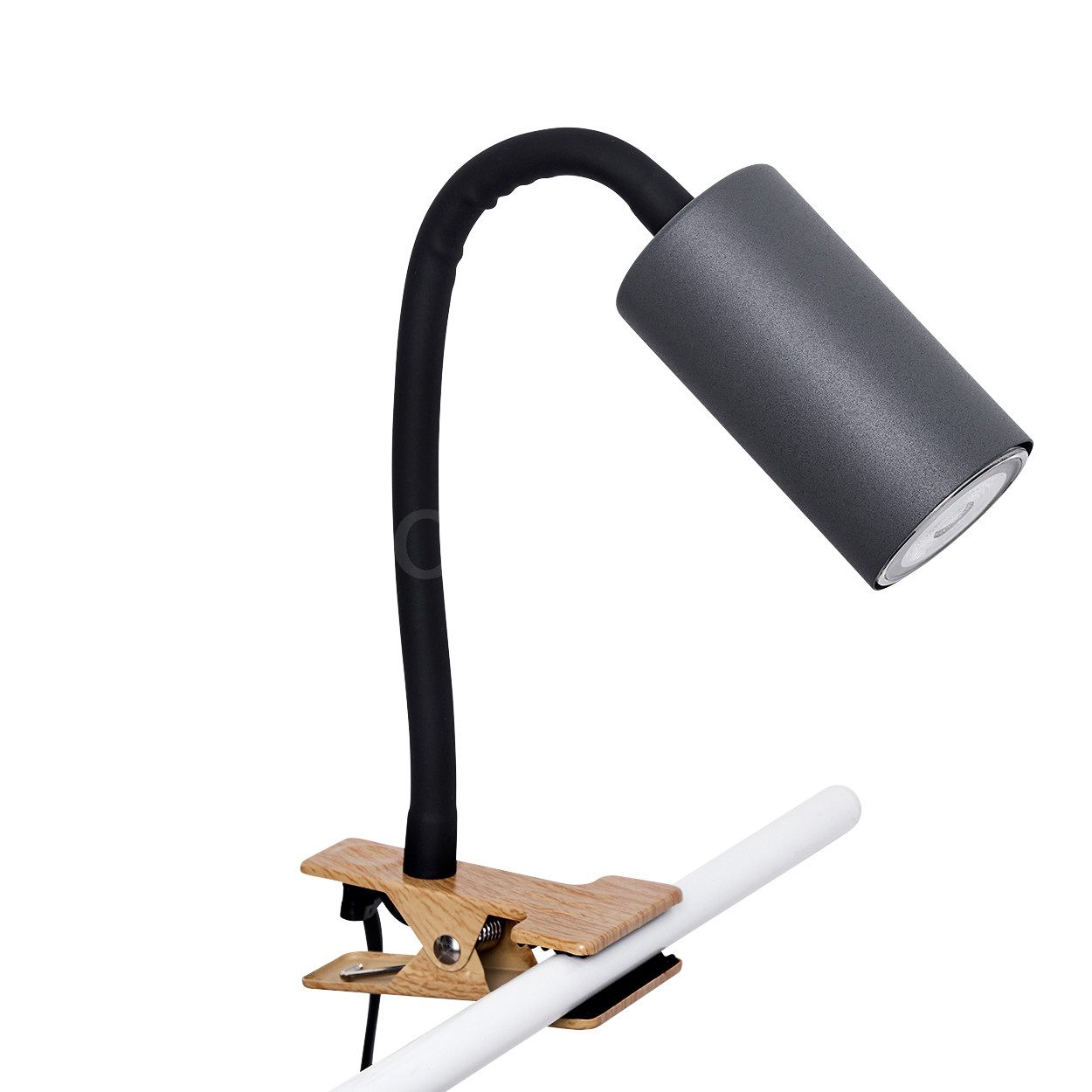 hofstein Klemmleuchte »Gambellara« moderne Klemmlampe aus Metall/MDF, ohne Leuchtmittel