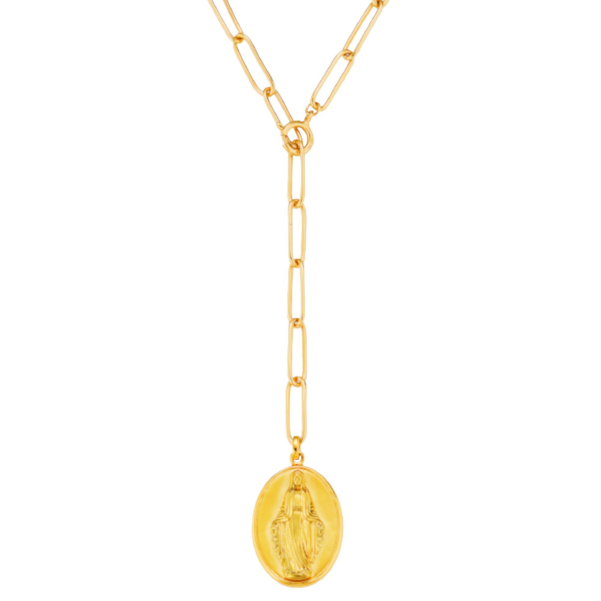 Kette mit Anhänger 925/- Sterling Silber vergoldet Madonna