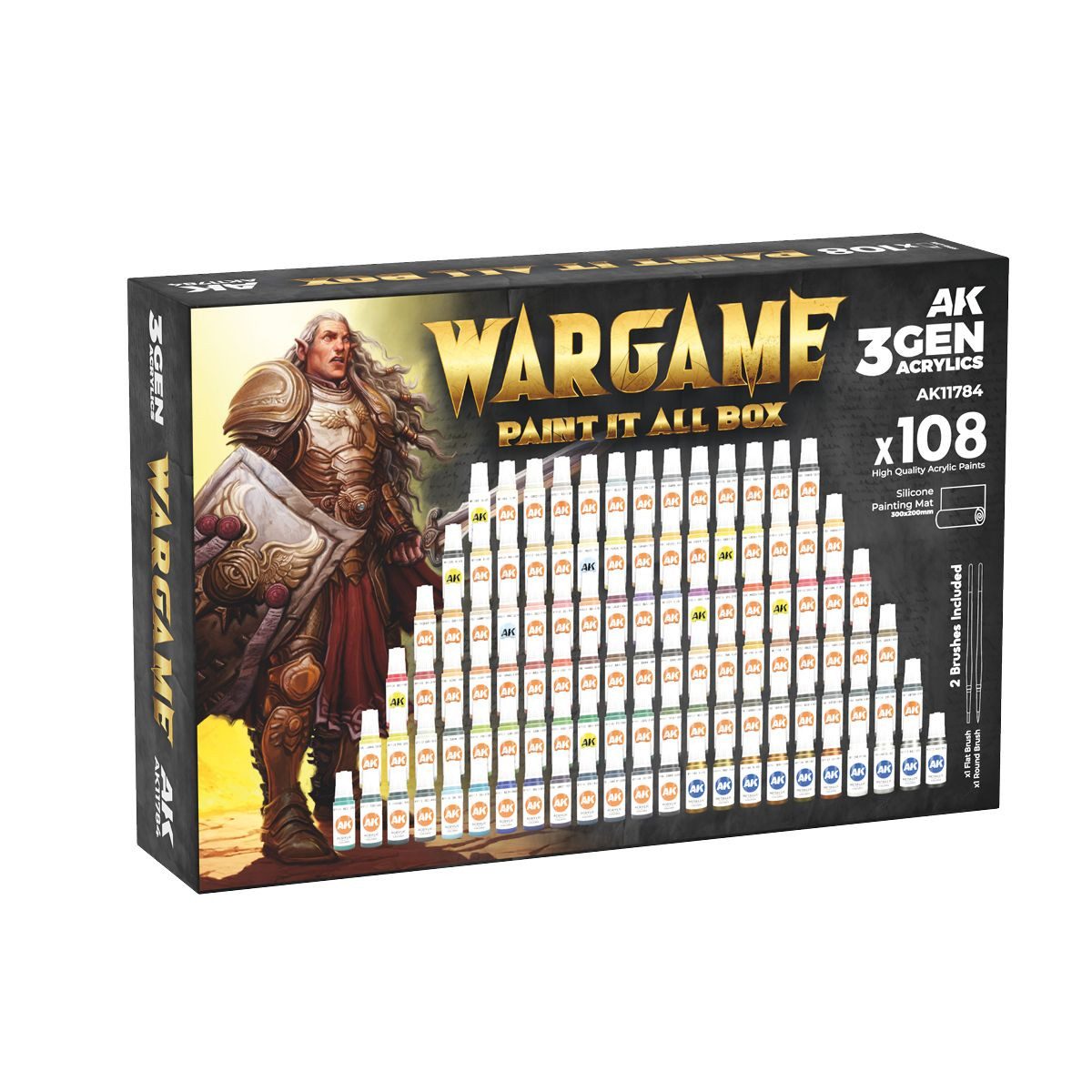 AK Interactive Modellbausatz AK Interactive Wargame Paint It All Box 108 Colors 3Gen