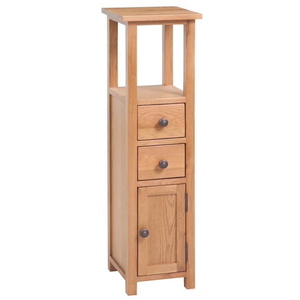 vidaXL Eckschrank Eckschrank 26x26x94 cm Massivholz Eiche (1-St)