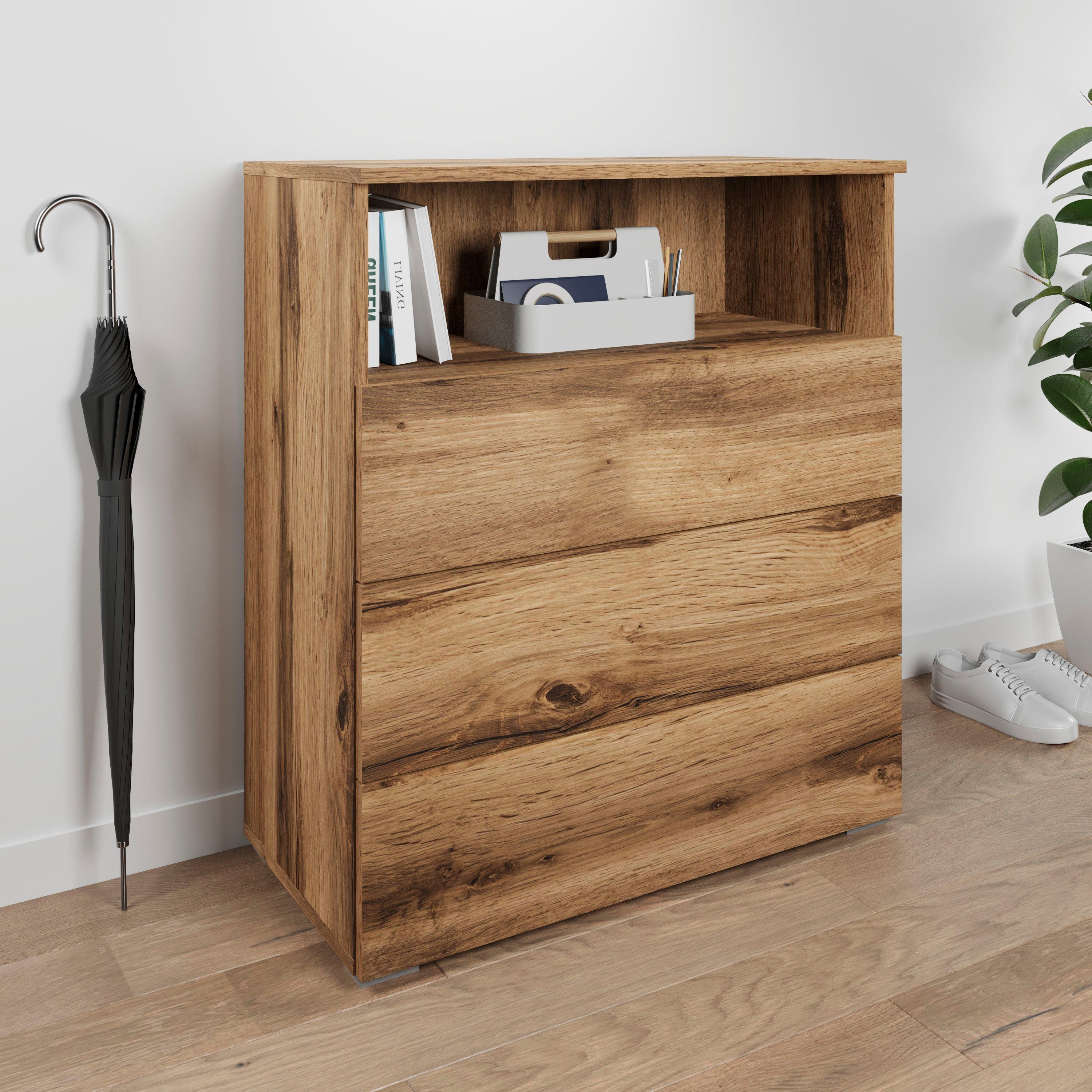OTTO home Kommode Paris, mit 3 Schubkästen (Breite 70 cm)