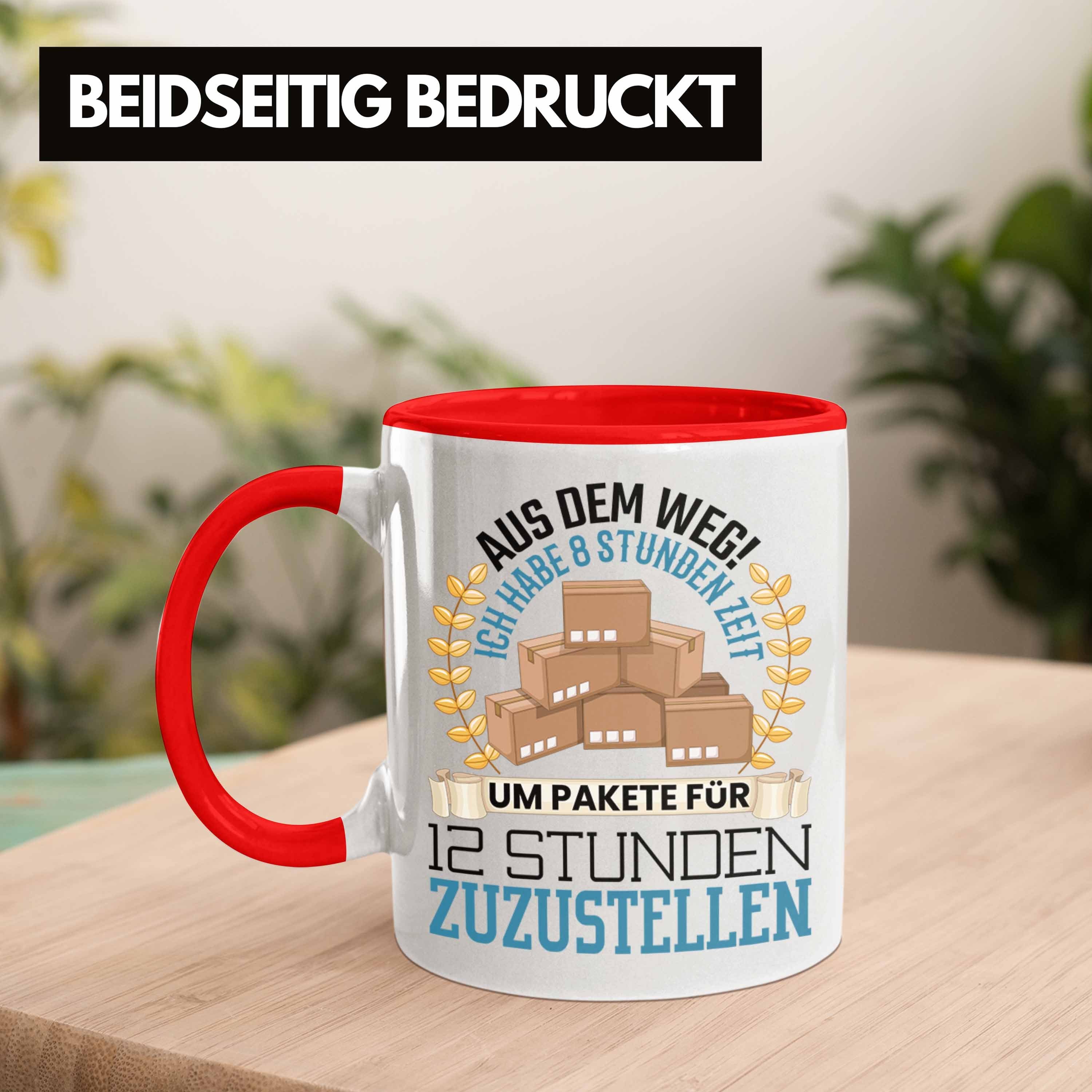 Trendation Tasse S Wurde Zusteller Rot Tasse Paketzusteller Paketbote Geschenkidee Postbote