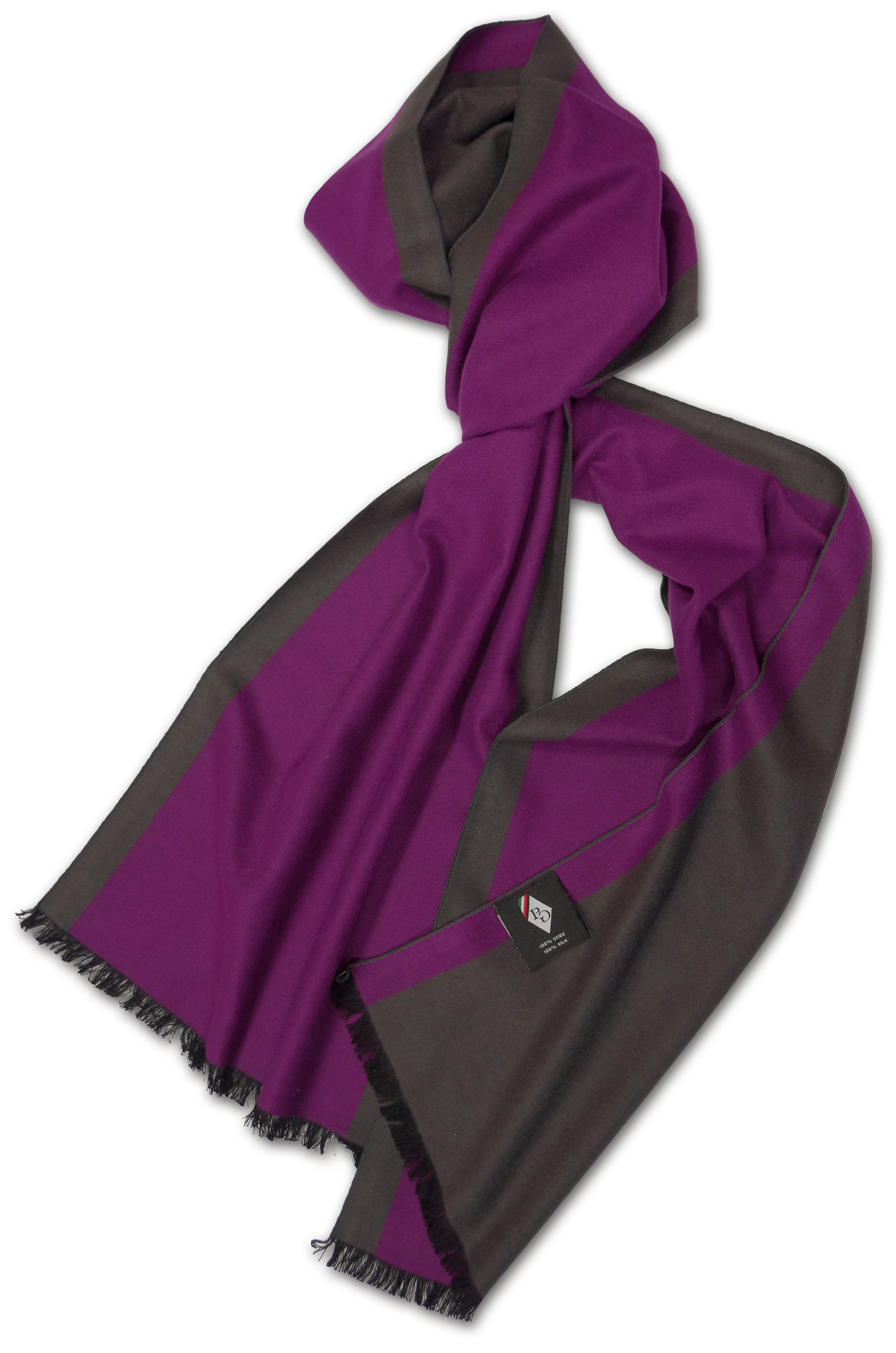 Seidenschal Seiden Schal Silk Bicolor