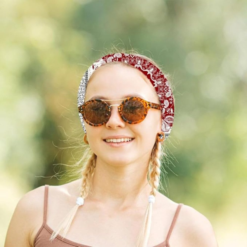 Blusmart Seidenschal Weicher und atmungsaktiver Schal aus Polyester-Seide, (Halstuch, Schultertuch, Stirnband/Seidenschal, Cashewnuss-Muster), Perfekt für Alltag, Reisen und Urlaub