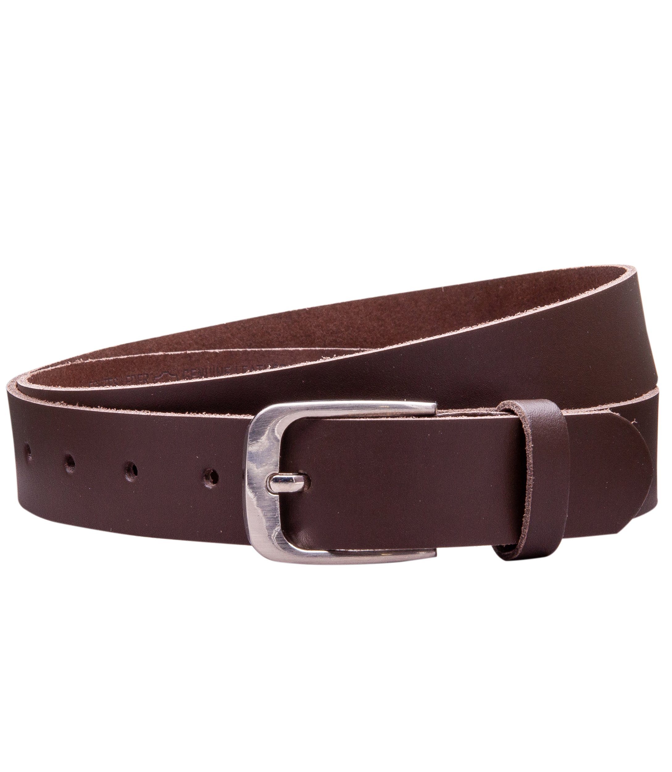 COLOGNEBELT Ledergürtel OM317-SL-Dunkelbraun MADE IN GERMANY, Dunkelbraun K günstig online kaufen