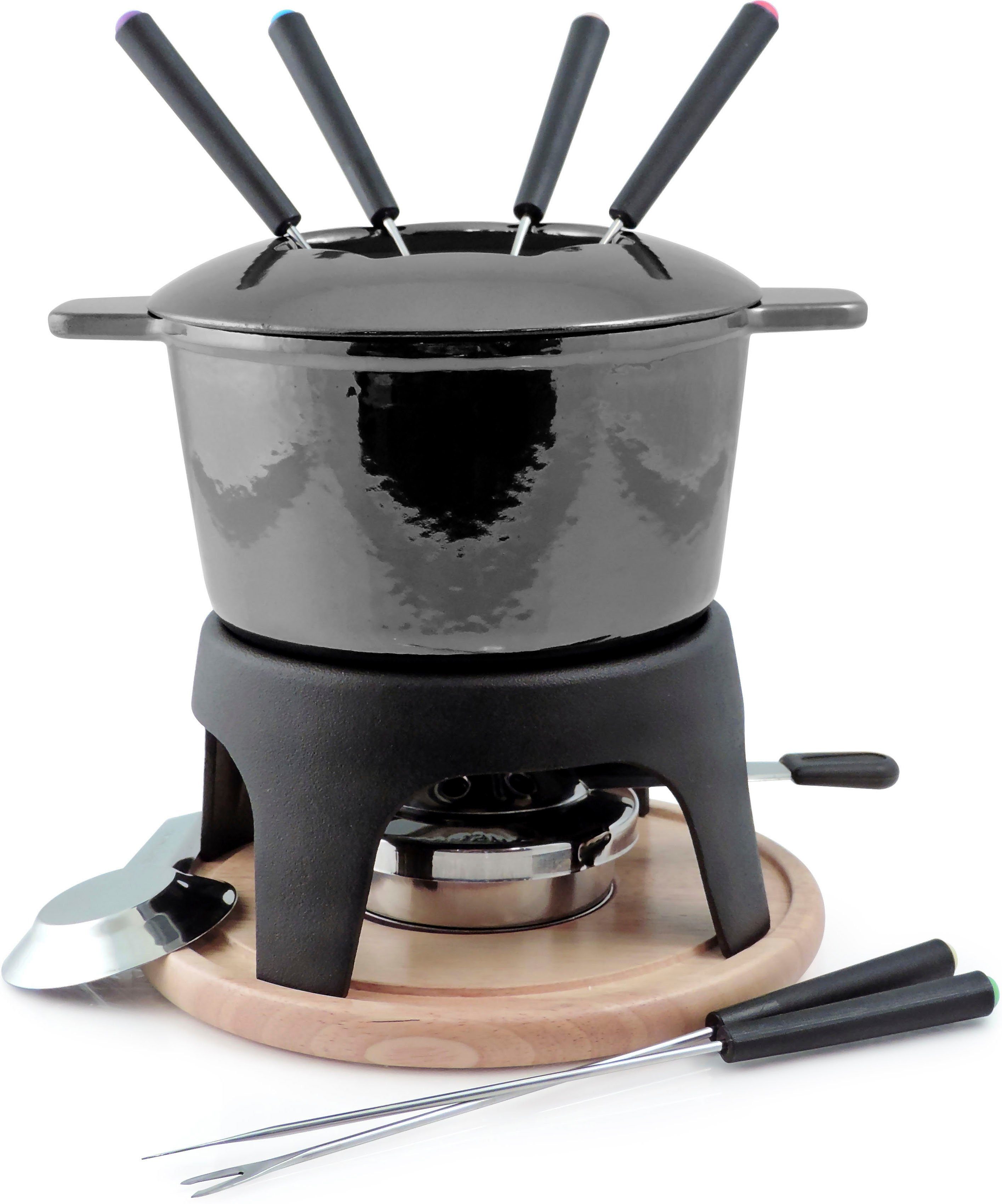 SWISSMAR Fondue Sierra, 6 Fonduegabeln, 1,6 l, 11-teilig