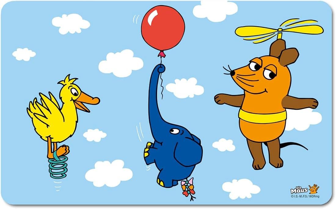 LOGOSHIRT Frühstücksbrett Sendung mit der Maus - Fliegen, (1-St), langlebig, robust und alltagstauglich