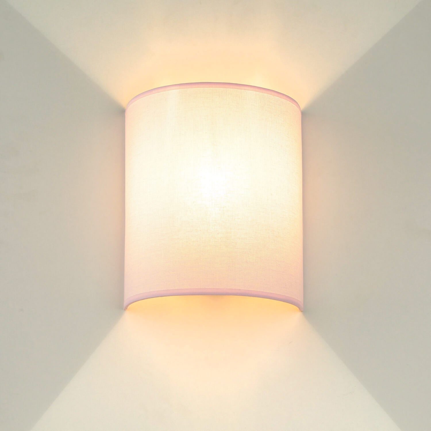 Licht-Erlebnisse Wandleuchte ALICE, ohne Loft Beleuchtung Leuchtmittel, Wandlampe Rosa Stofflampe Design romantisch