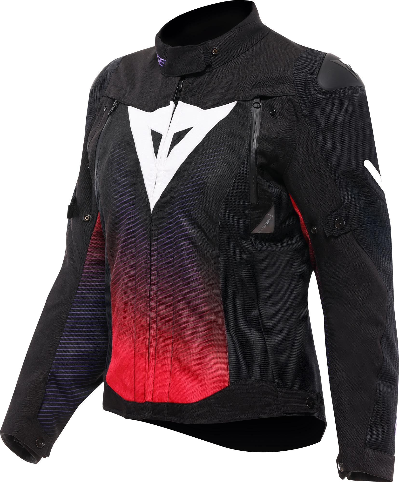Dainese Motorradjacke Super Sprint D-Dry wasserdichte Damen Motorrad Textiljacke Ellenbogenprotektoren enthalten,herausnehmbares Innenfutter,Schul