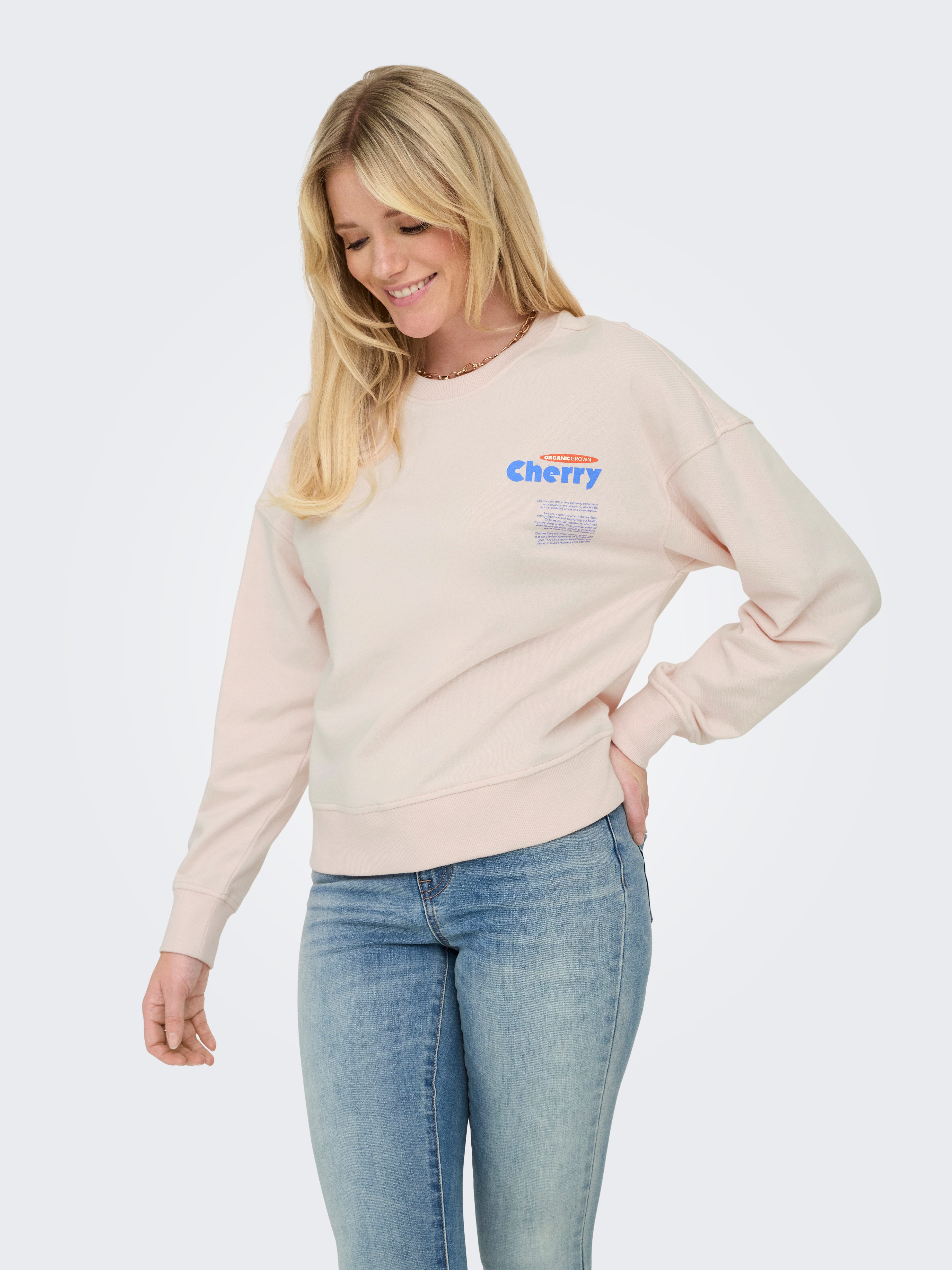 ONLY Sweatshirt ONLPHILEA L/S FRUIT O-NECK günstig online kaufen