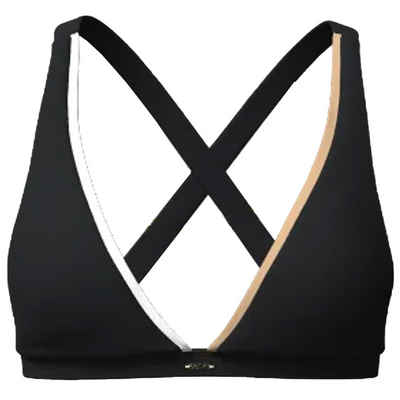 BOSS Triangel-Bikini-Top BOSS, Damen Bianca Triangle, Bikinioberteil, Black, BOSS LOGO Gold