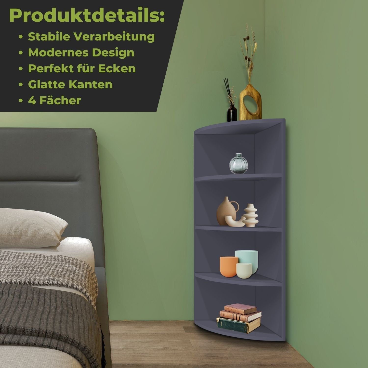 Coemo Standregal CORNER 120, Anthrazit 4 günstig online kaufen