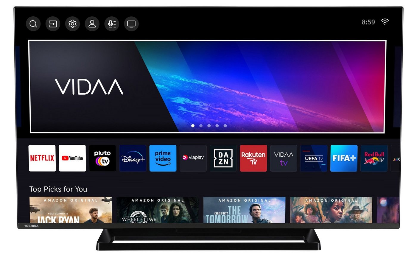 Toshiba 43LV3E63DAZ LCD-LED Fernseher (108 cm/43 Zoll, Full HD, VIDAA Smart TV, HDR, Triple-Tuner, Bluetooth, VIDAA U6, Dolby Audio, Alexa-fähig) schwarz ! RABATT: 42.57% Toshiba 43LV3E63DAZ LCD-LED Fernseher (108 cm/43 Zoll, Full HD, VIDAA Smart TV, HDR, Triple-Tuner, Bluetooth, VIDAA U6, Dolby Audio, Alexa-fähig) schwarz ! RABATT: 42.57%