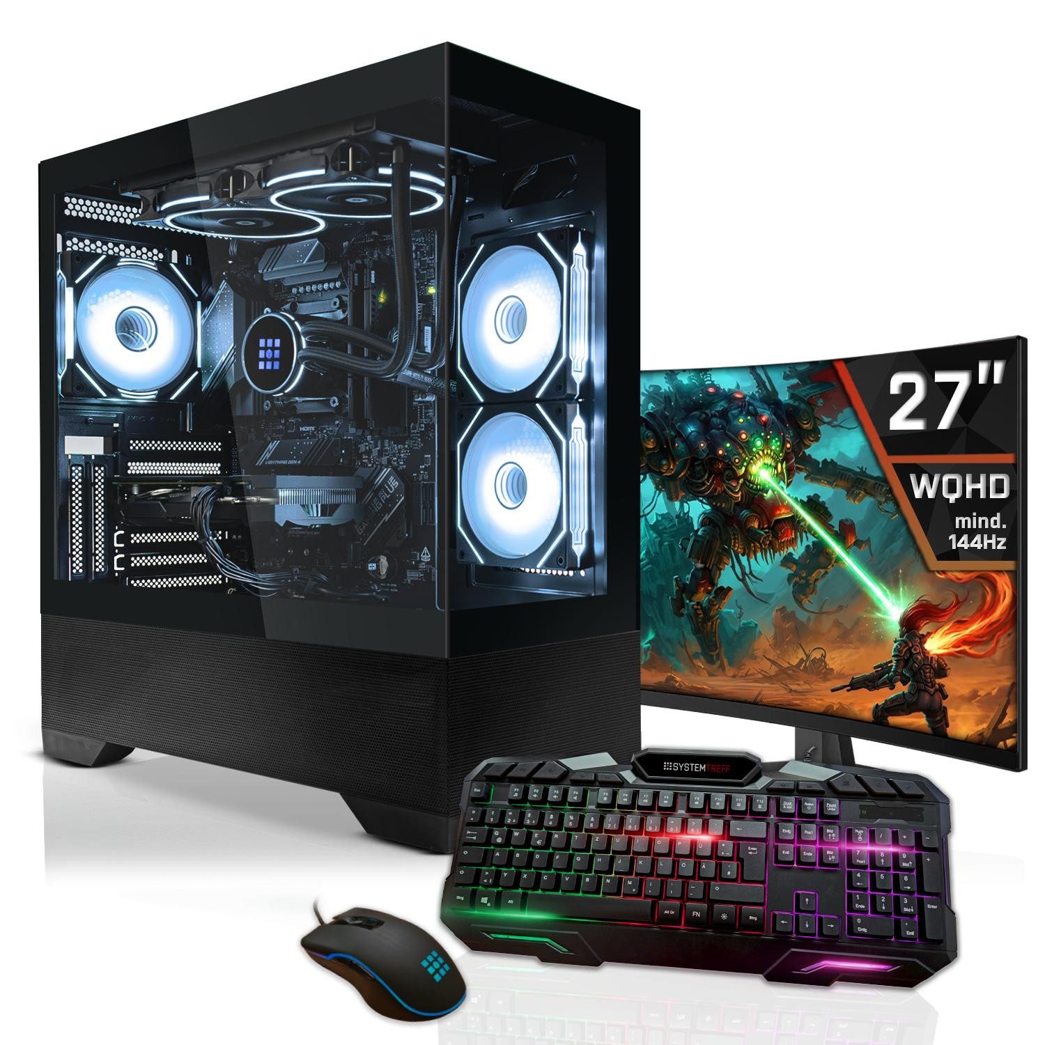 SYSTEMTREFF Intel Core i9-12900K mit Nvidia GeForce RTX 5070 12GB Gaming-PC-Komplettsystem (27", Intel 12900K 12900K, Nvidia GeForce RTX 5070, 32 GB RAM, 1000 GB SSD)