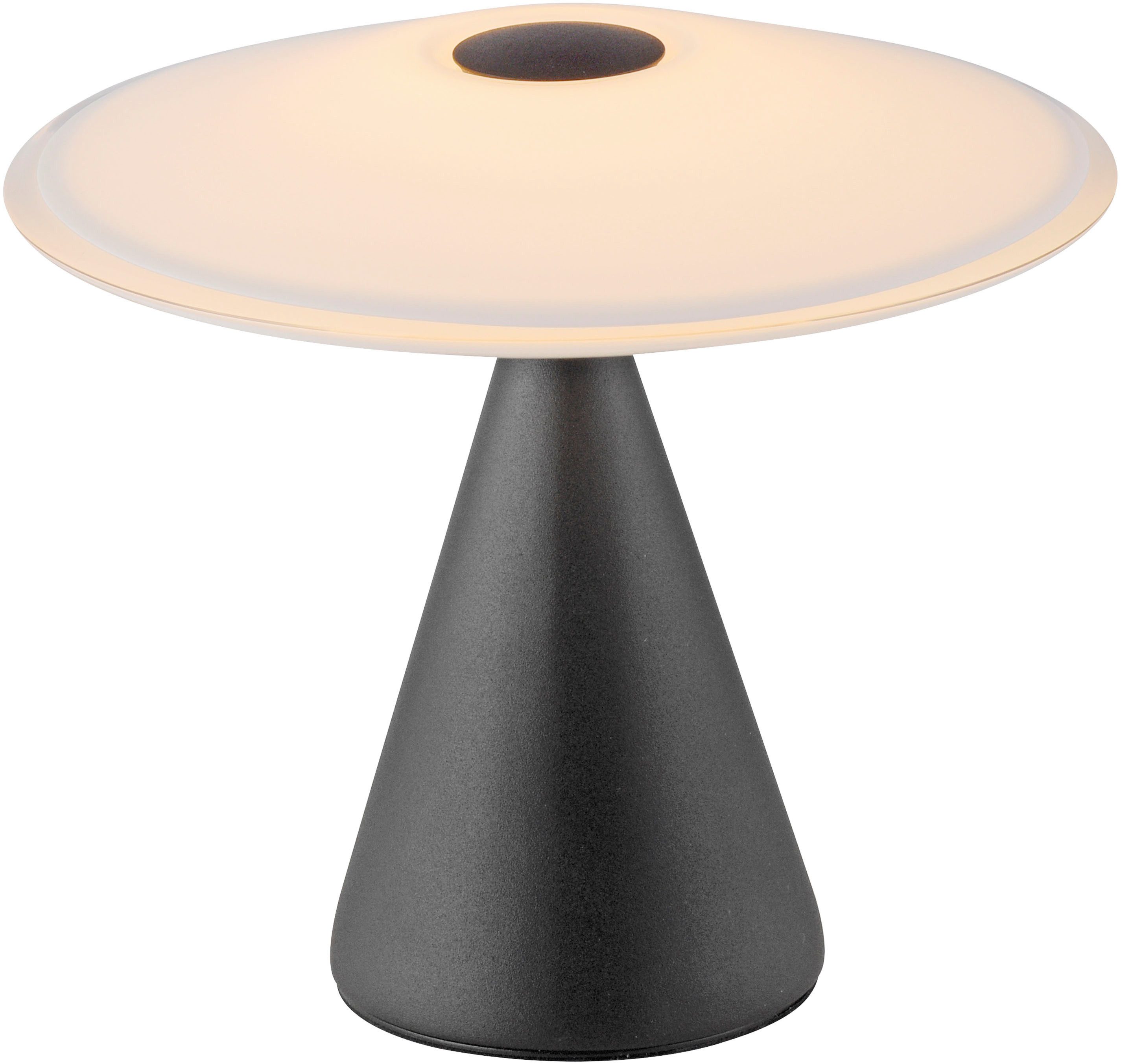 Paul Neuhaus LED Tischleuchte ELIPSA, Memoryfunktion, LED fest integriert, Warmweiß, Touchdimmer, Memoryfunktion, Opalglas