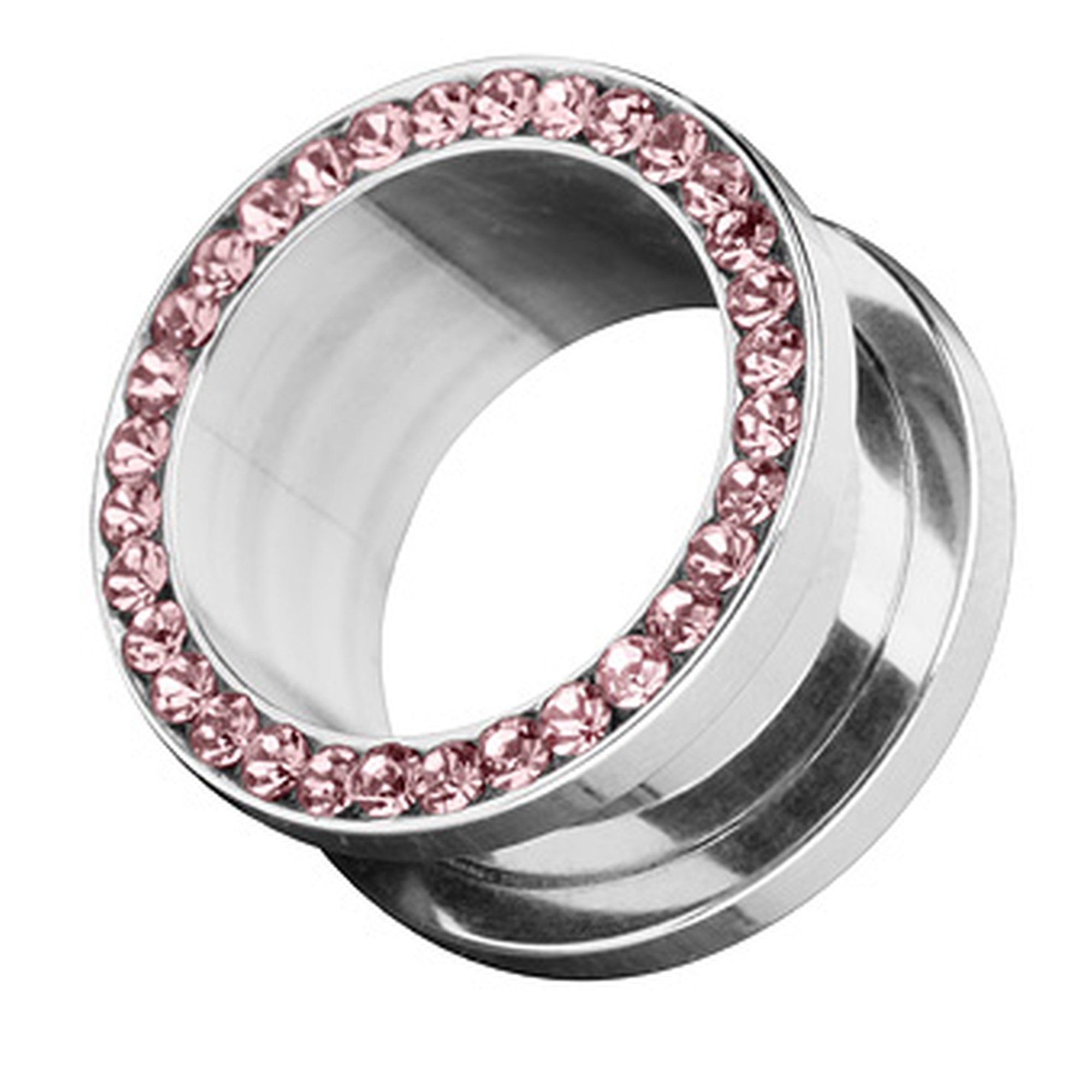 Taffstyle Plug Piercing Edelstahl Zirkonia Kristall, günstig online kaufen