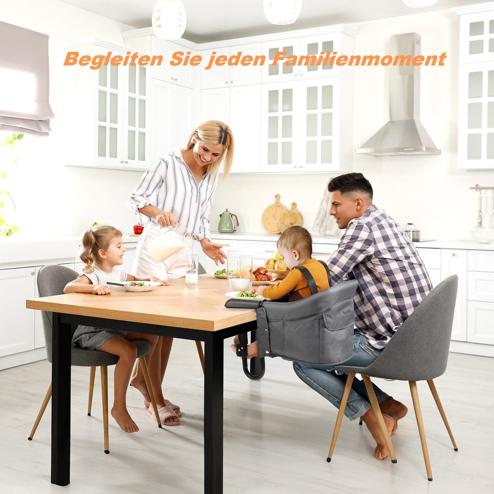 OUNUO Kinderstuhl Table Seat Klappbare Sitzerhöhung, günstig online kaufen