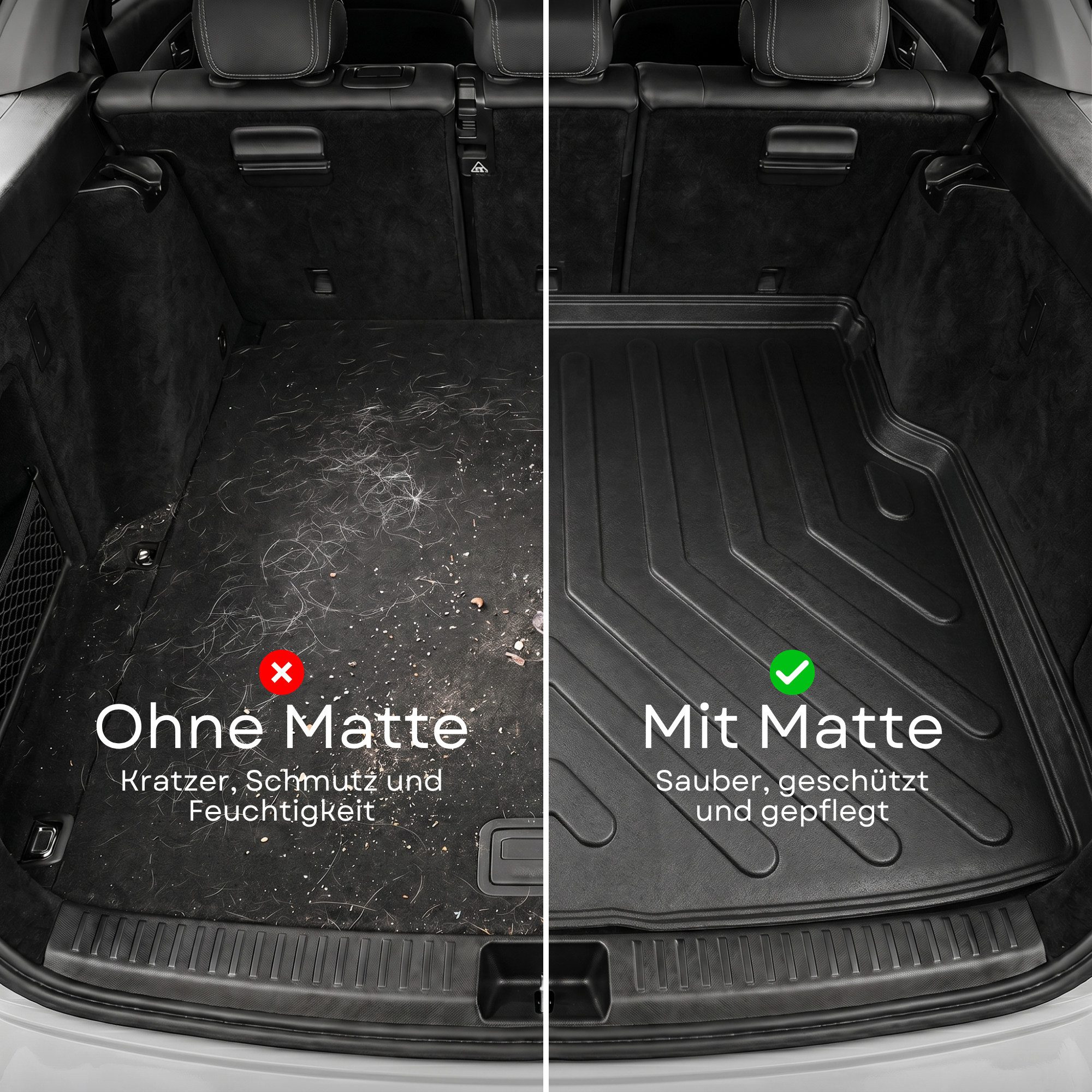 fussmattenprofi.com Auto-Fußmatte 3D auto Kofferraummatte für BMW X1 (U11) 2022-2026 (Oberer Ladeboden) (1 St), für BMW BMW X1 – Bild 5 von 5