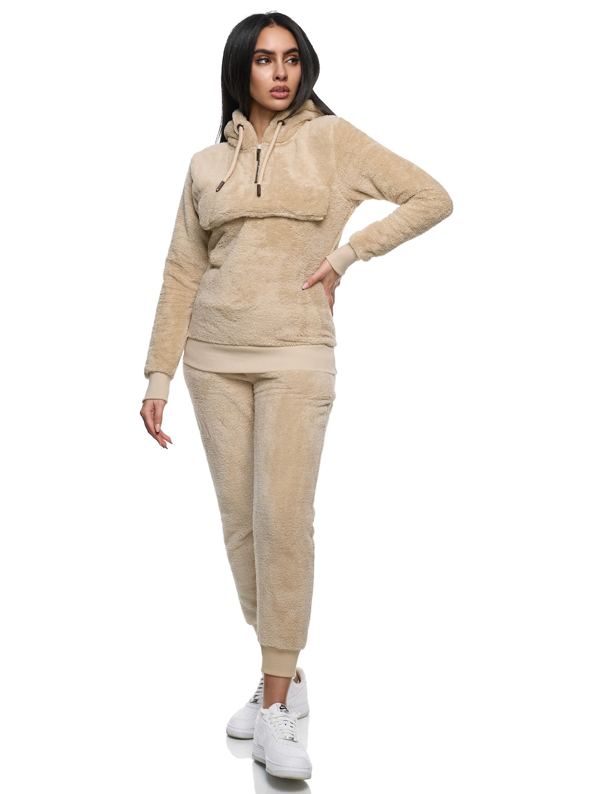 REPUBLIX Trainingsanzug NAYELI, Damen Plüsch Zweiteiler Hausanzug Training günstig online kaufen