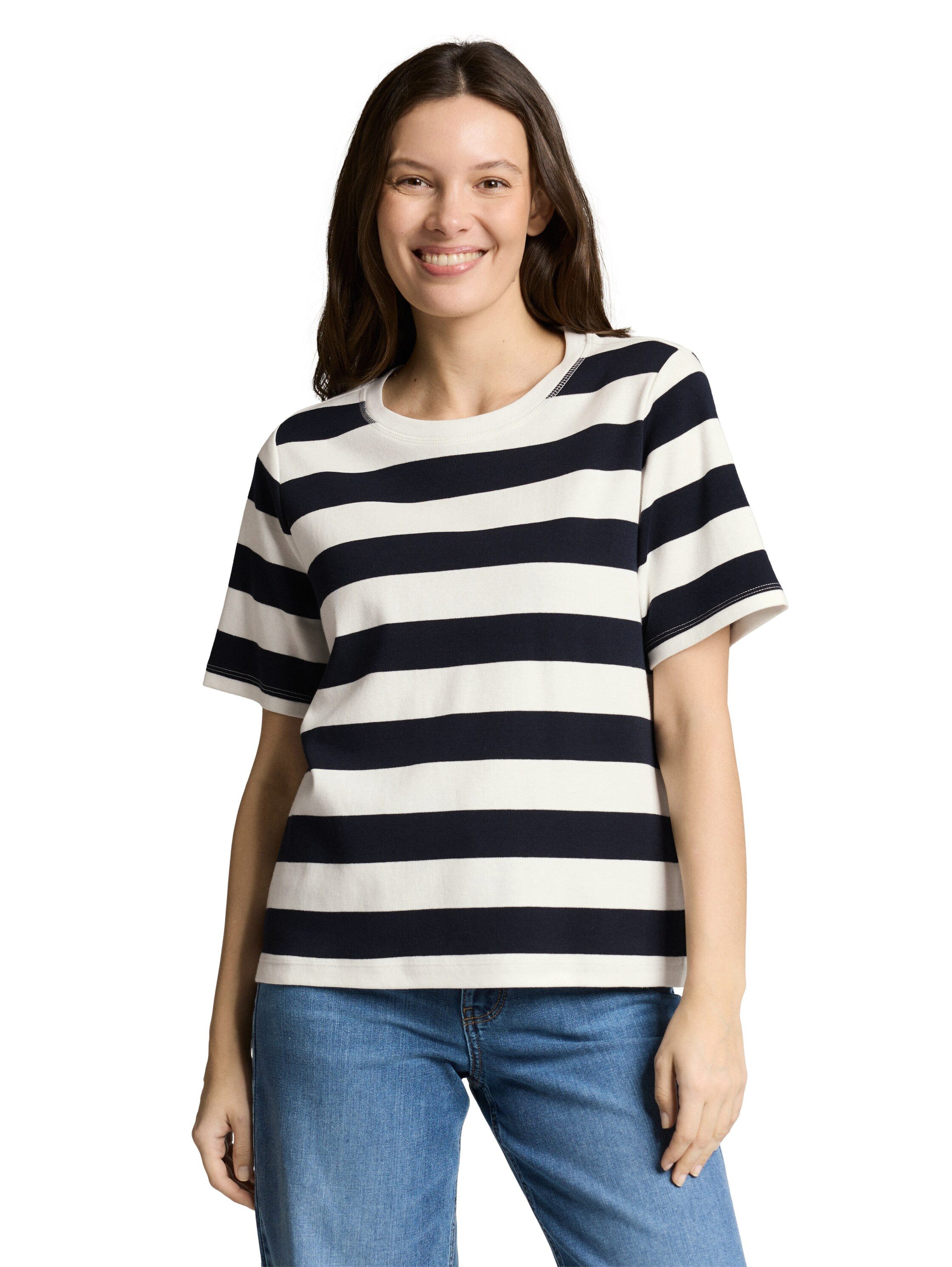 TOM TAILOR T-Shirt mit Streifen Muster