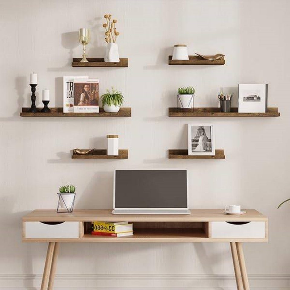 Woltu Bilderleiste, (Set, 6 St), 6er, Bilderregal Fotoleiste erhöhte Vorder günstig online kaufen