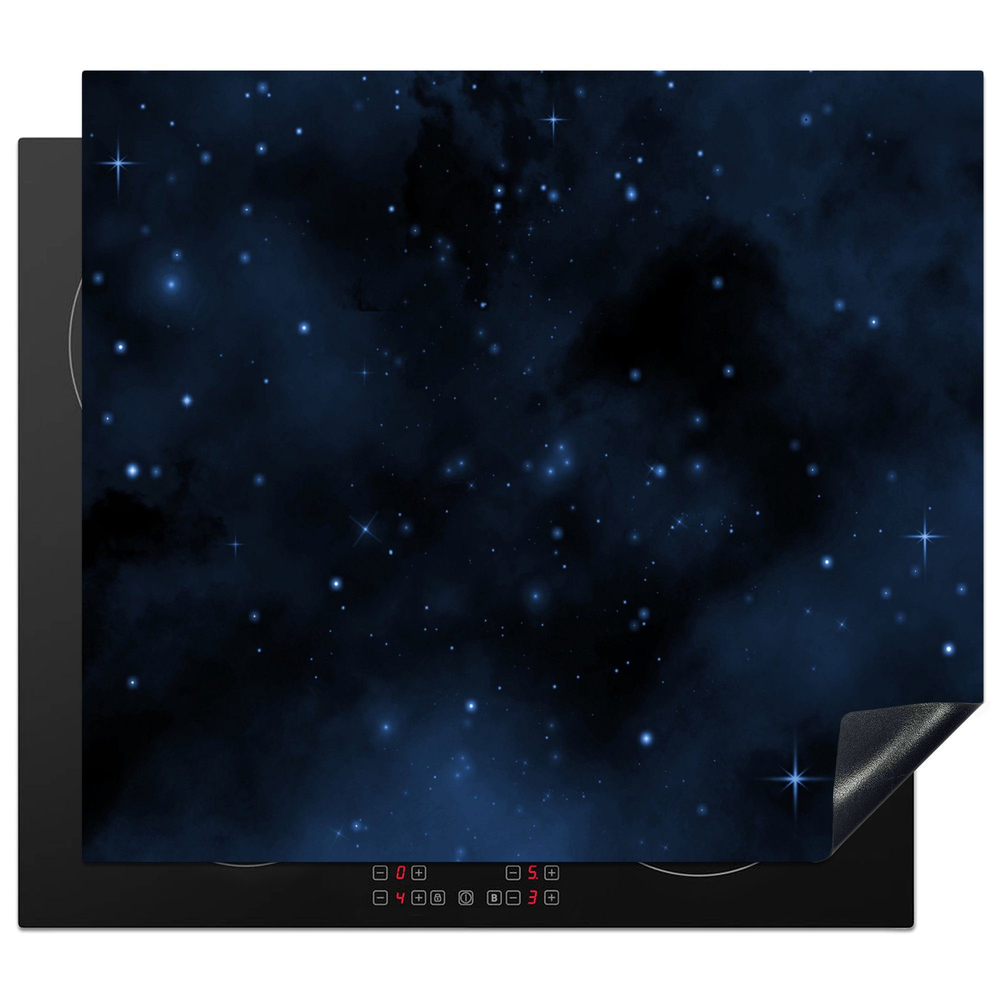 MuchoWow Herd-Abdeckplatte Nacht - Universum - Sternenhimmel, Vinyl, (1 tlg), Ceranfeldabdeckung Küche, Herdabdeckplatte Einteilig, 59x51 cm