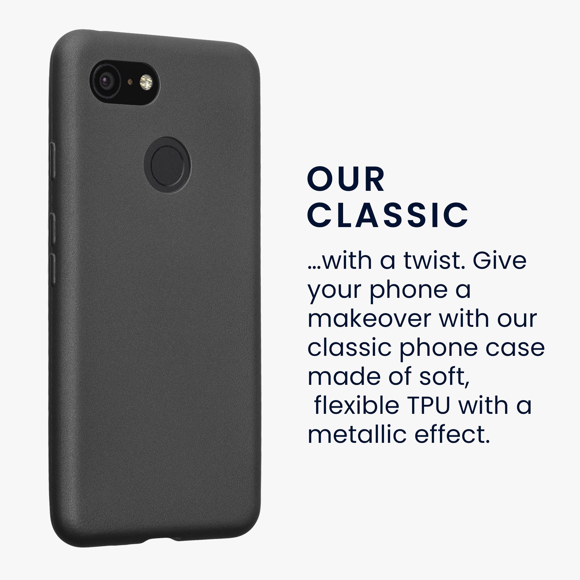 kwmobile Handyhülle Handyhülle für Google Pixel 3 Hülle, Silikon Case metallisch schimmernd - Schutzhülle Cover