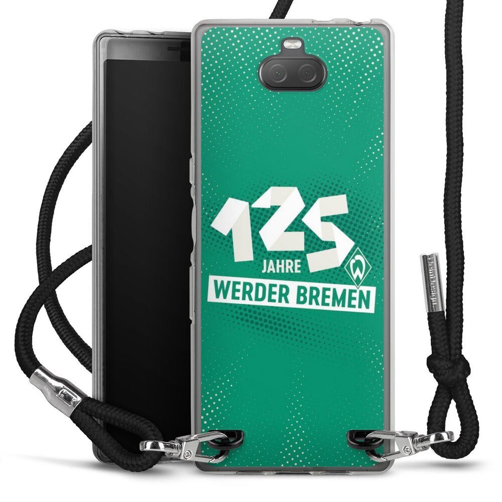 DeinDesign Handyhülle 125 Jahre Werder Bremen Offizielles Lizenzprodukt, Sony Xperia 10 Handykette Hülle mit Band Case zum Umhängen