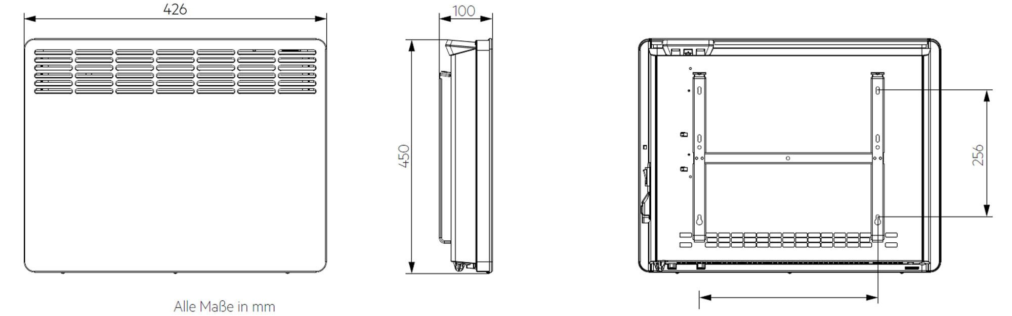 AEG Haustechnik Konvektor »WKL 755«, Elektroheizung energiesparend, 750 W, für ca. 9 m², LCD-Display, Wochenzeitschaltuhr – Bild 5 von 5