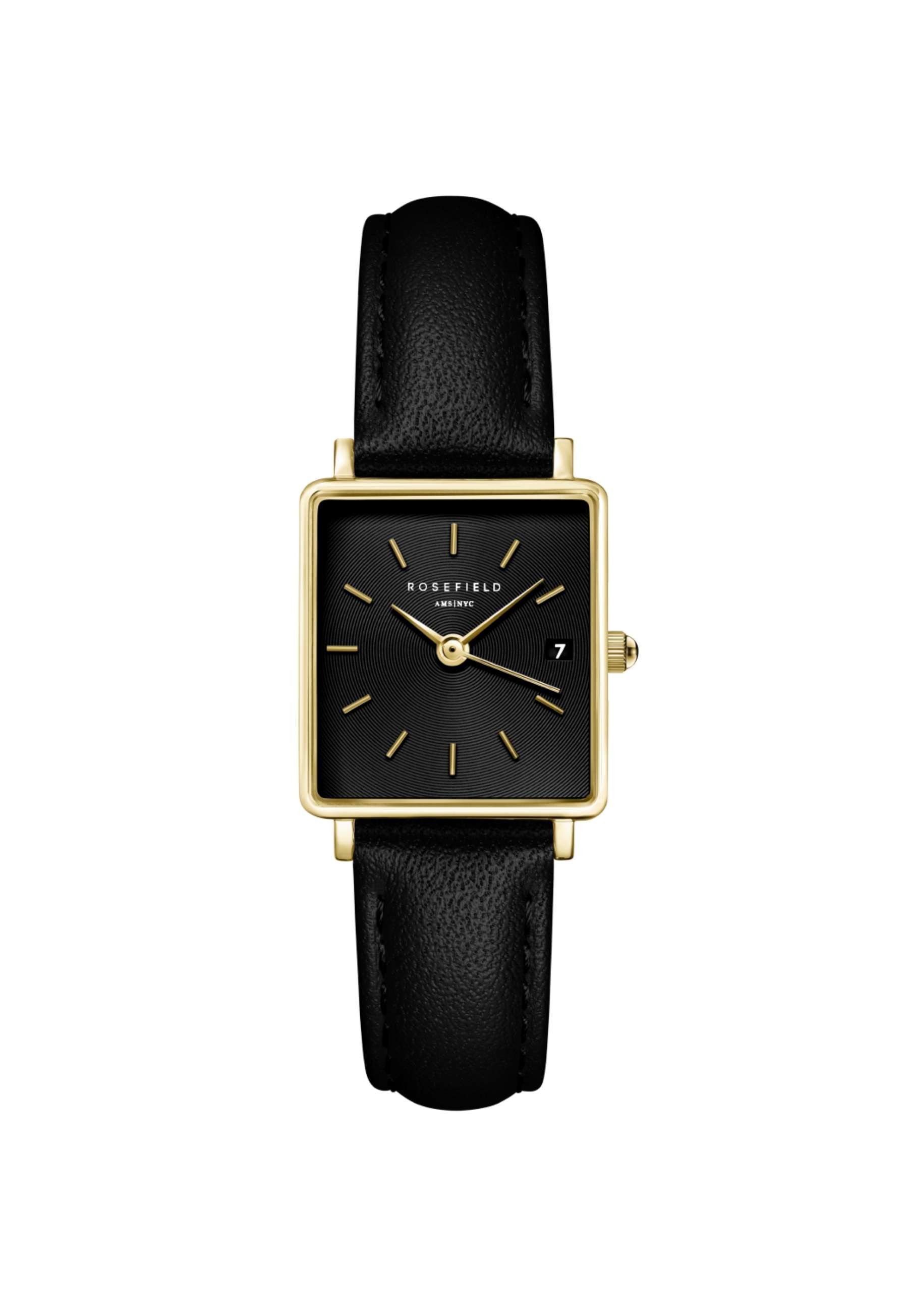 ROSEFIELD Quarzuhr ROSEFIELD Damenuhr Boxy XS 24mm Schwarz